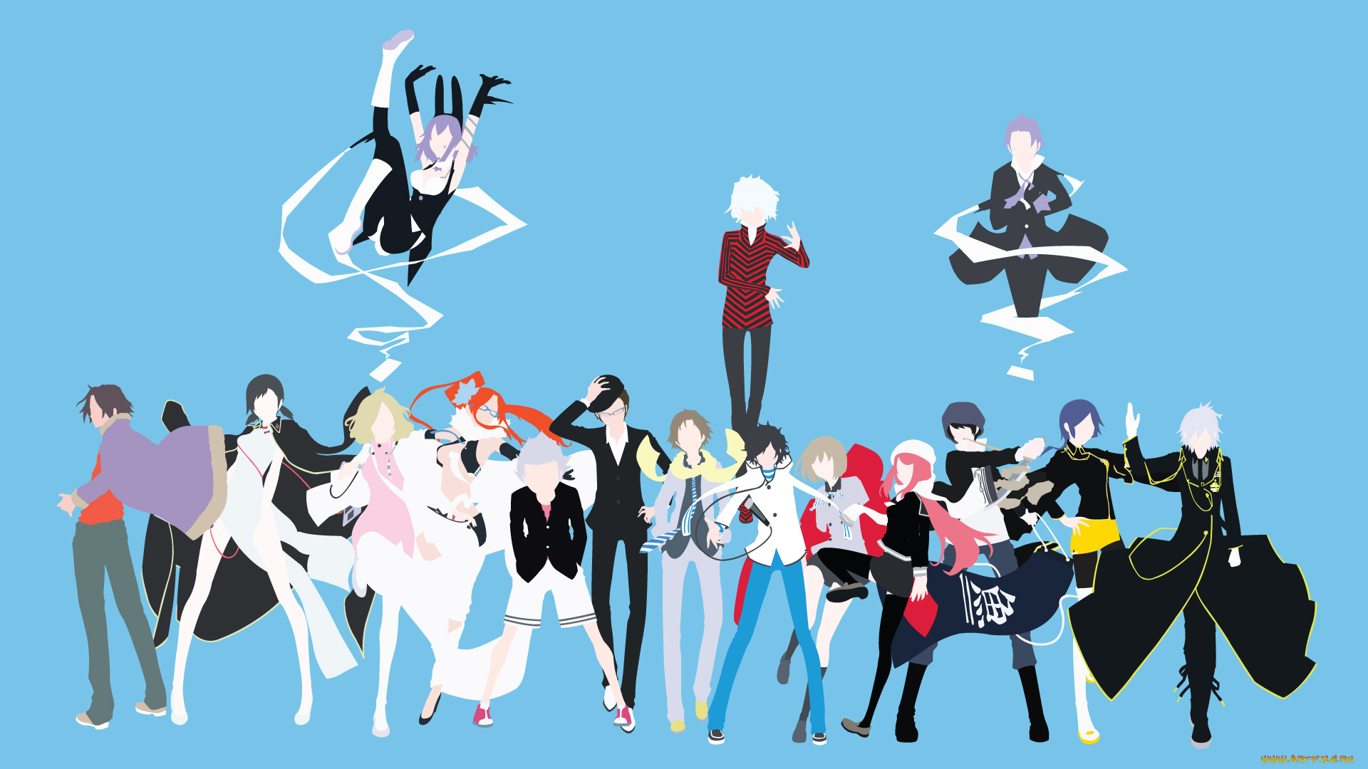 аниме, devil, survivor, девушки, парни