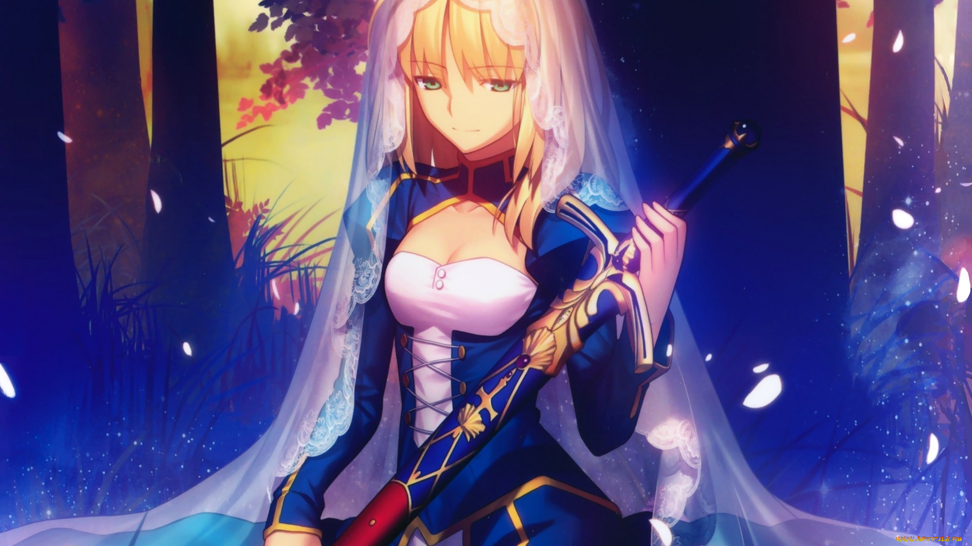 аниме, fate, stay, night, сейбер