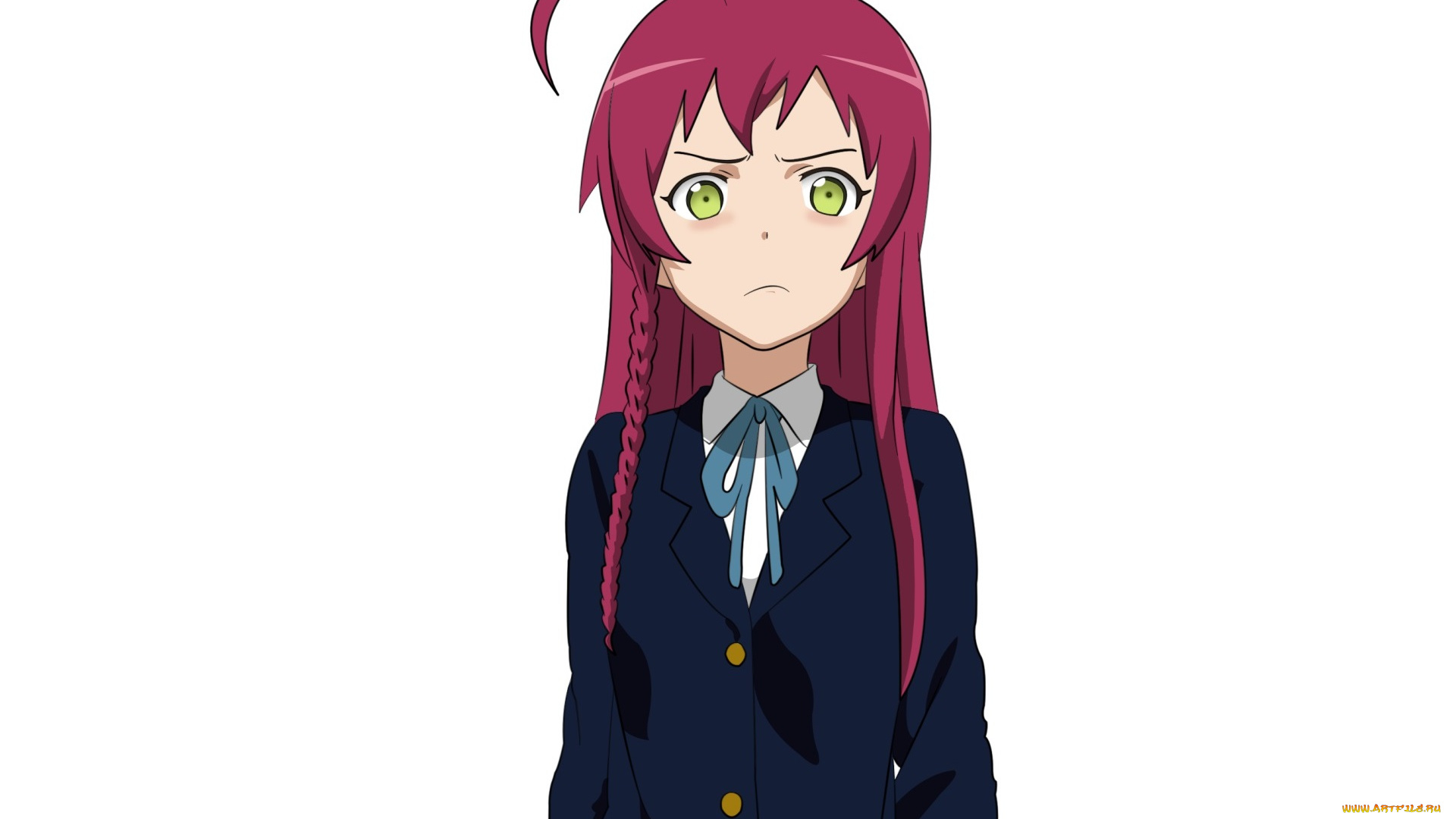 аниме, hataraku, maou-sama, девочка