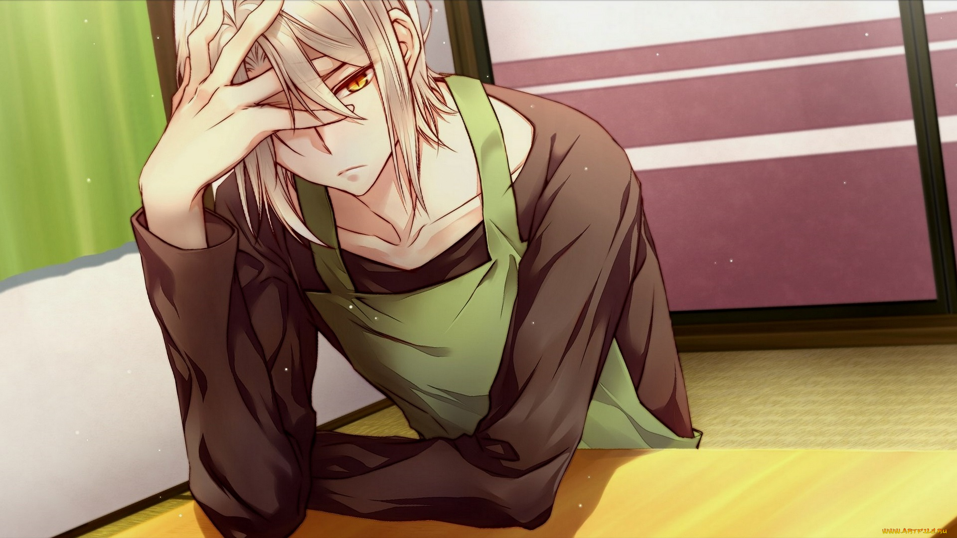 аниме, hataraku, maou-sama, парень