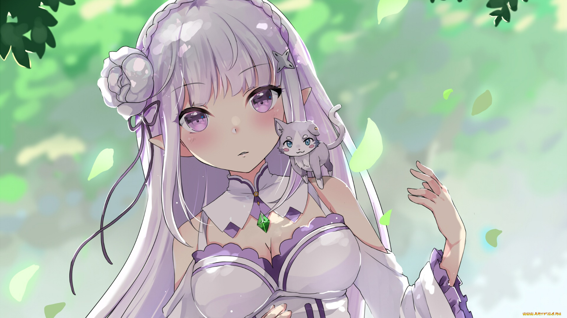 аниме, re, , zero, kara, hajimeru, isekai, seikatsu, фон, взгляд, девушка