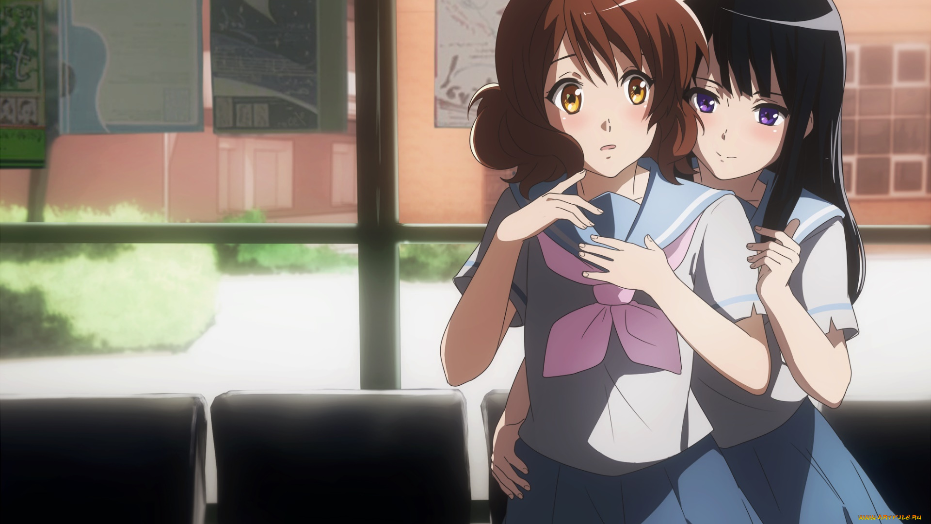 аниме, sound, horizon, фон, взгляд, девушки