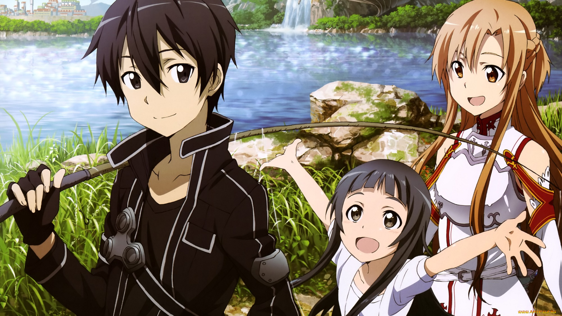 аниме, sword, art, online, девочка, асуна, кирито