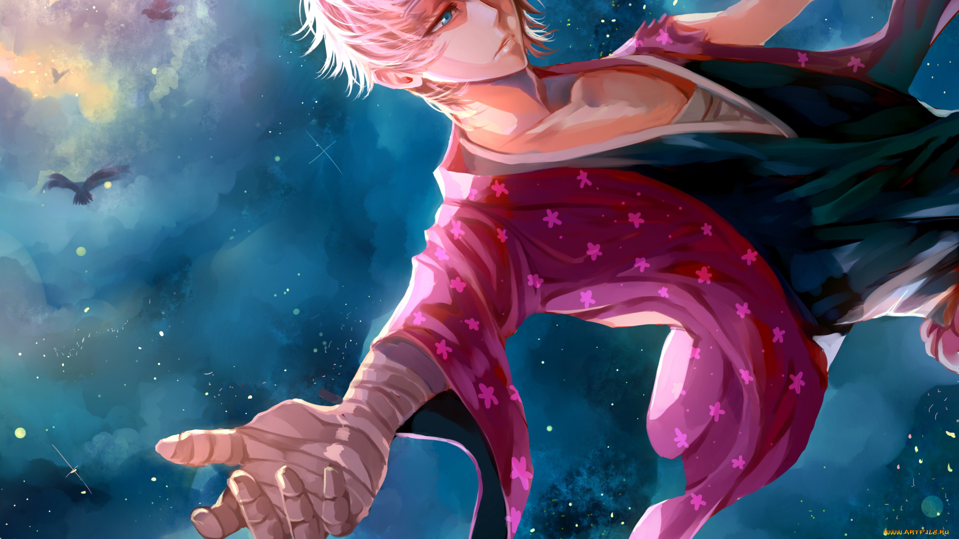 аниме, unknown, , другое, падение, парень