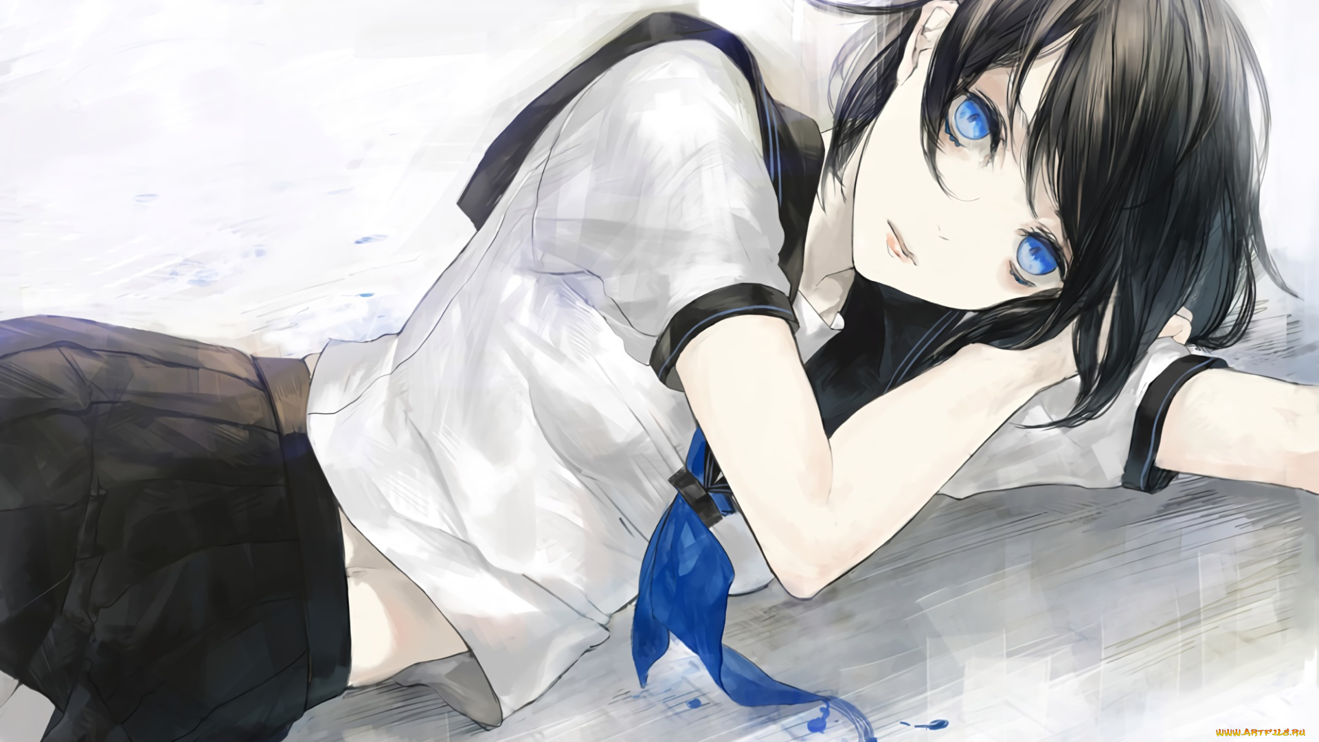 аниме, unknown, , другое, взгляд, девочка