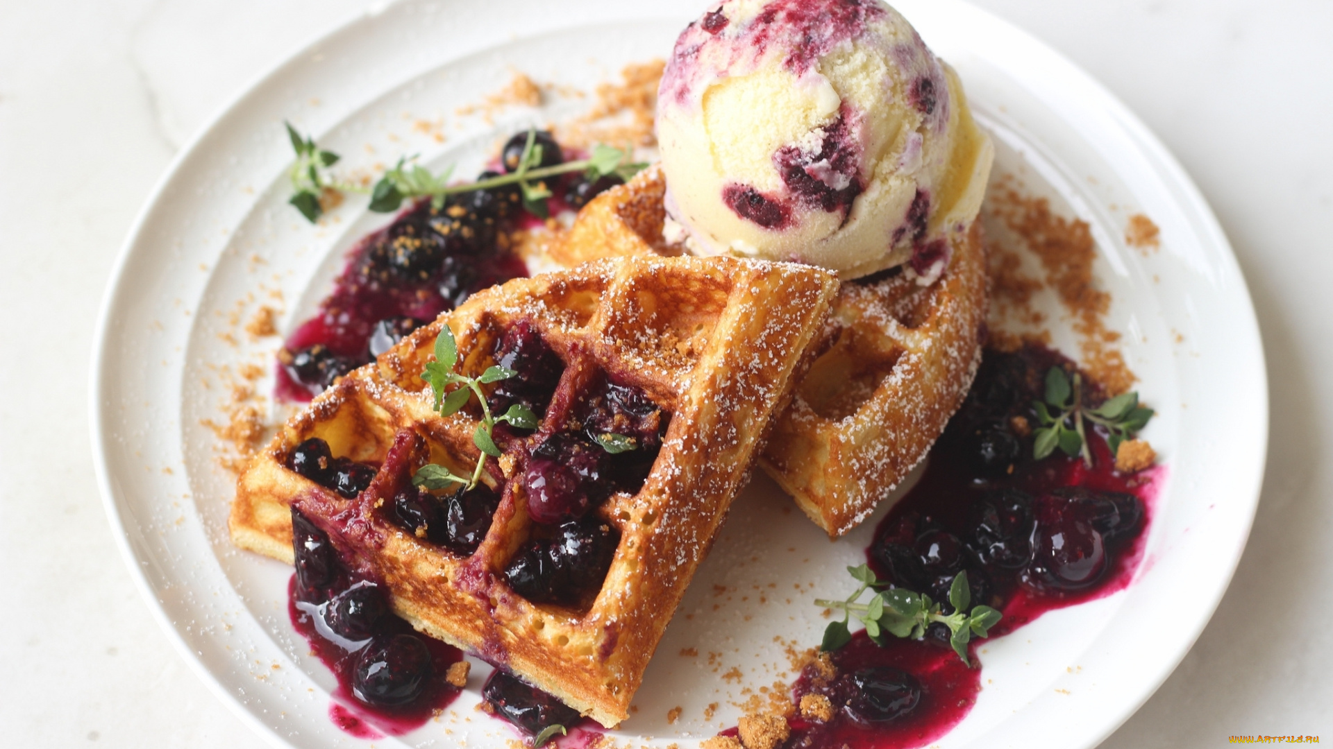 еда, блины, , оладьи, вафли, мороженое, джем, десерт