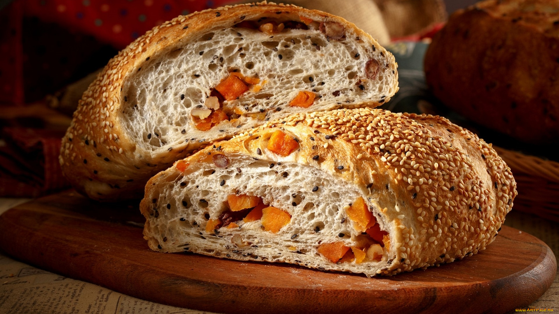 еда, хлеб, , выпечка, кунжут, тыква, выпечка