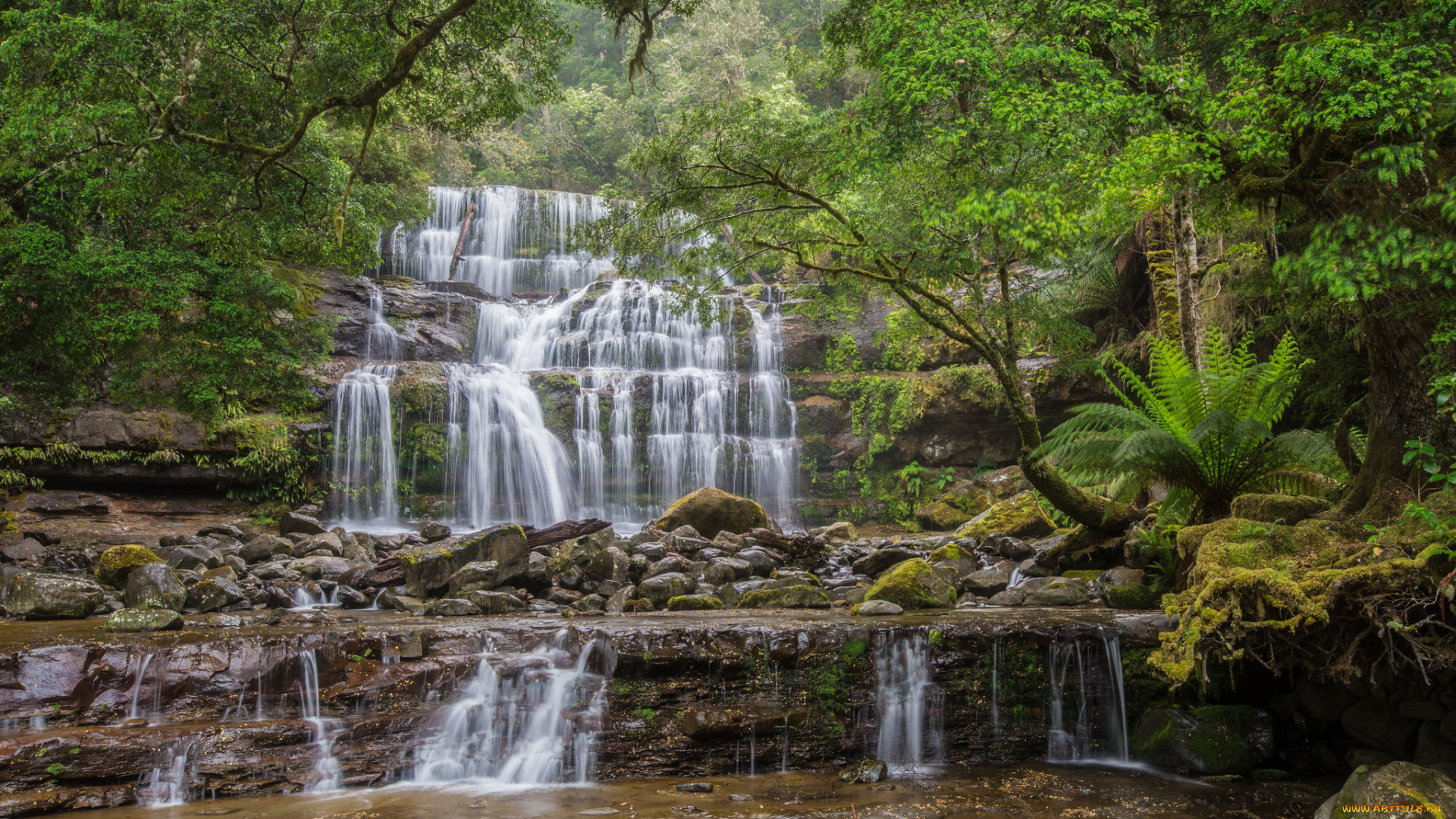 природа, водопады, ес, река, водопад