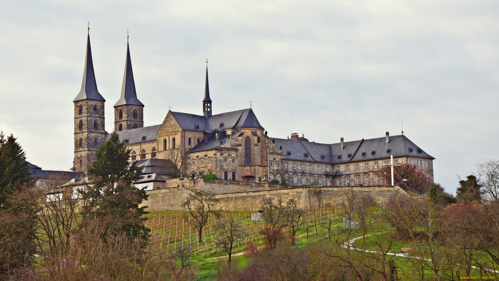st, , michael`s, abbey, , bamberg, , germany, города, -, католические, соборы, , костелы, , аббатства, храм