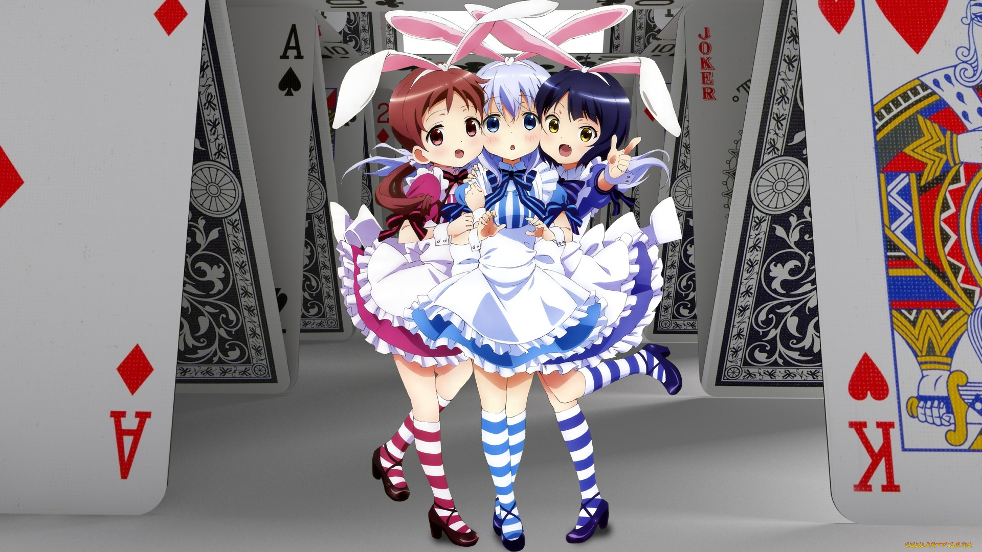 the, order, a, rabbit, аниме, gochuumon, wa, usagi, desu, ka, фон, взгляд, девушки