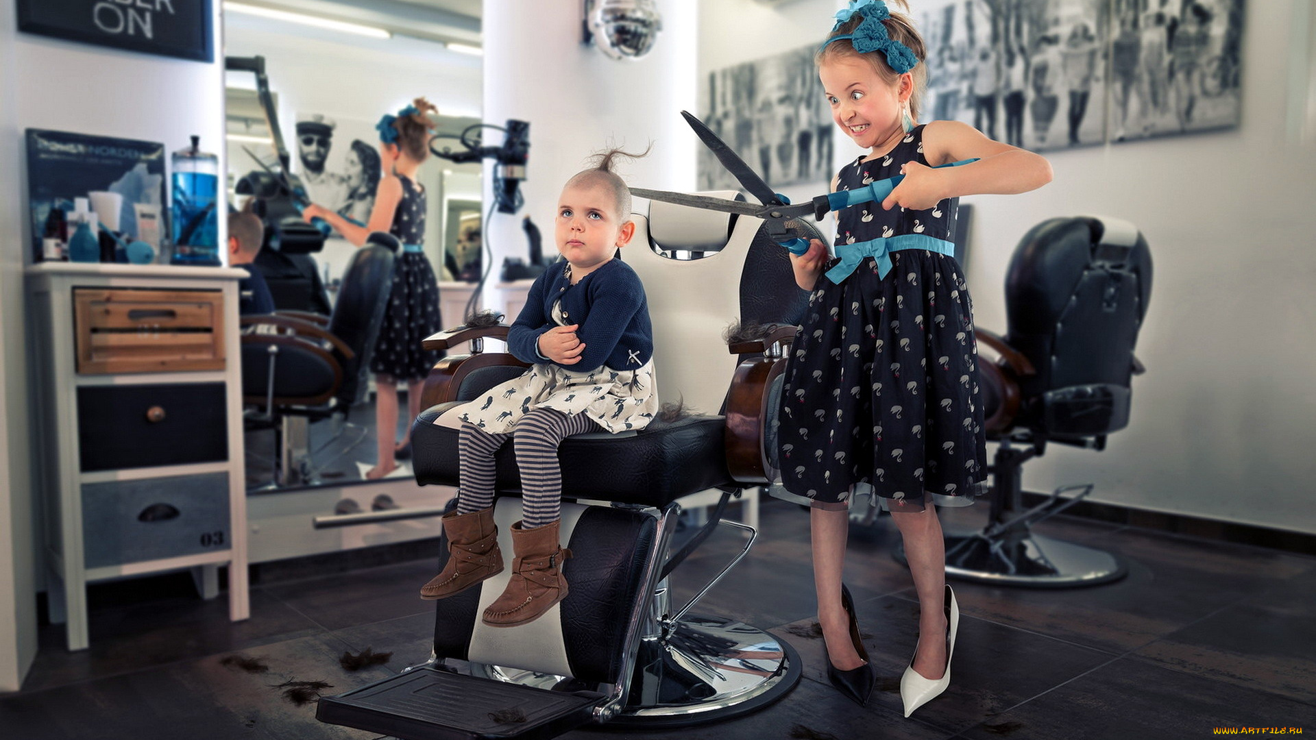 юмор, и, приколы, ножницы, парикмахерская, прическа