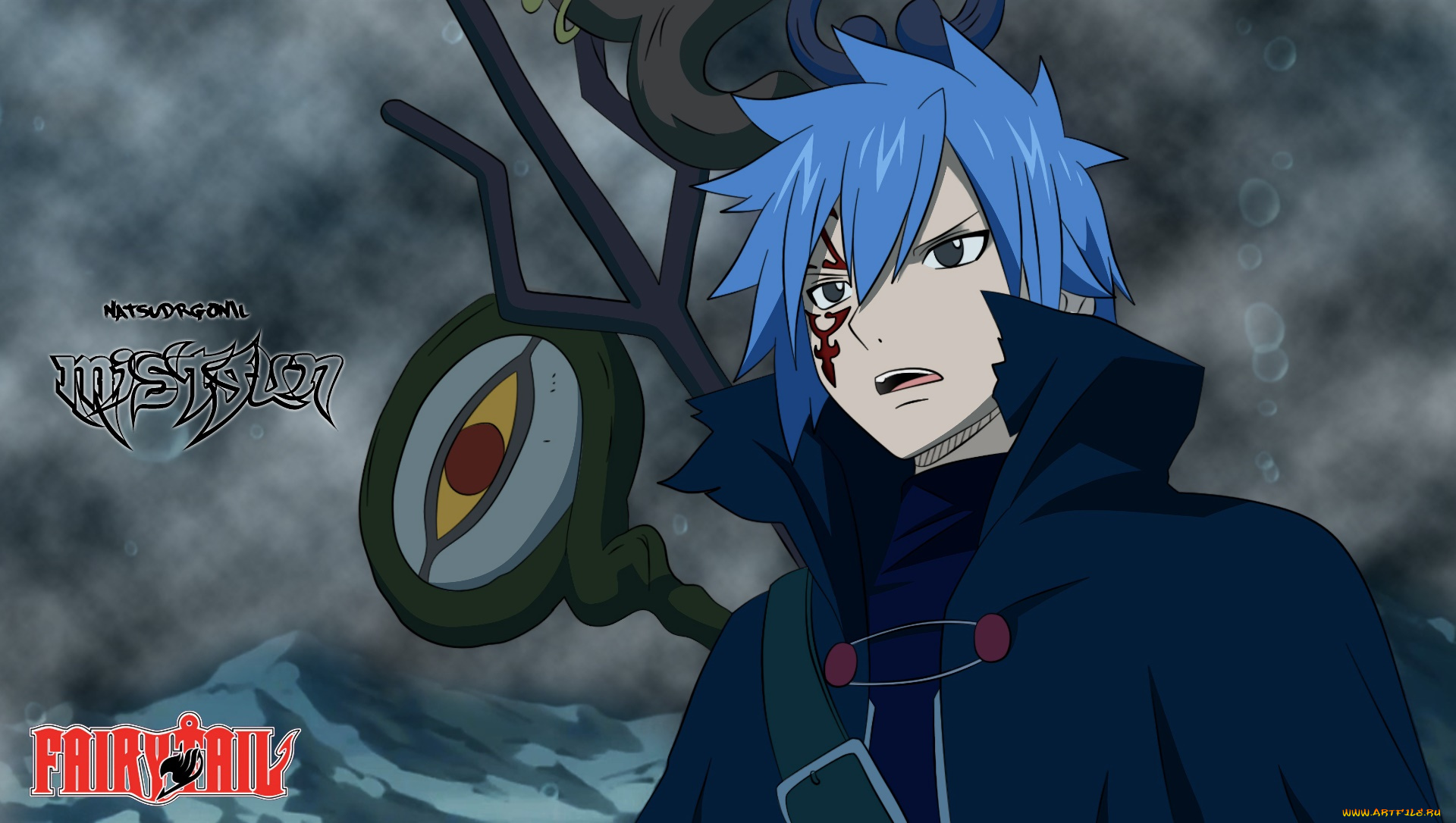 аниме, fairy, tail, фон, парень, взгляд