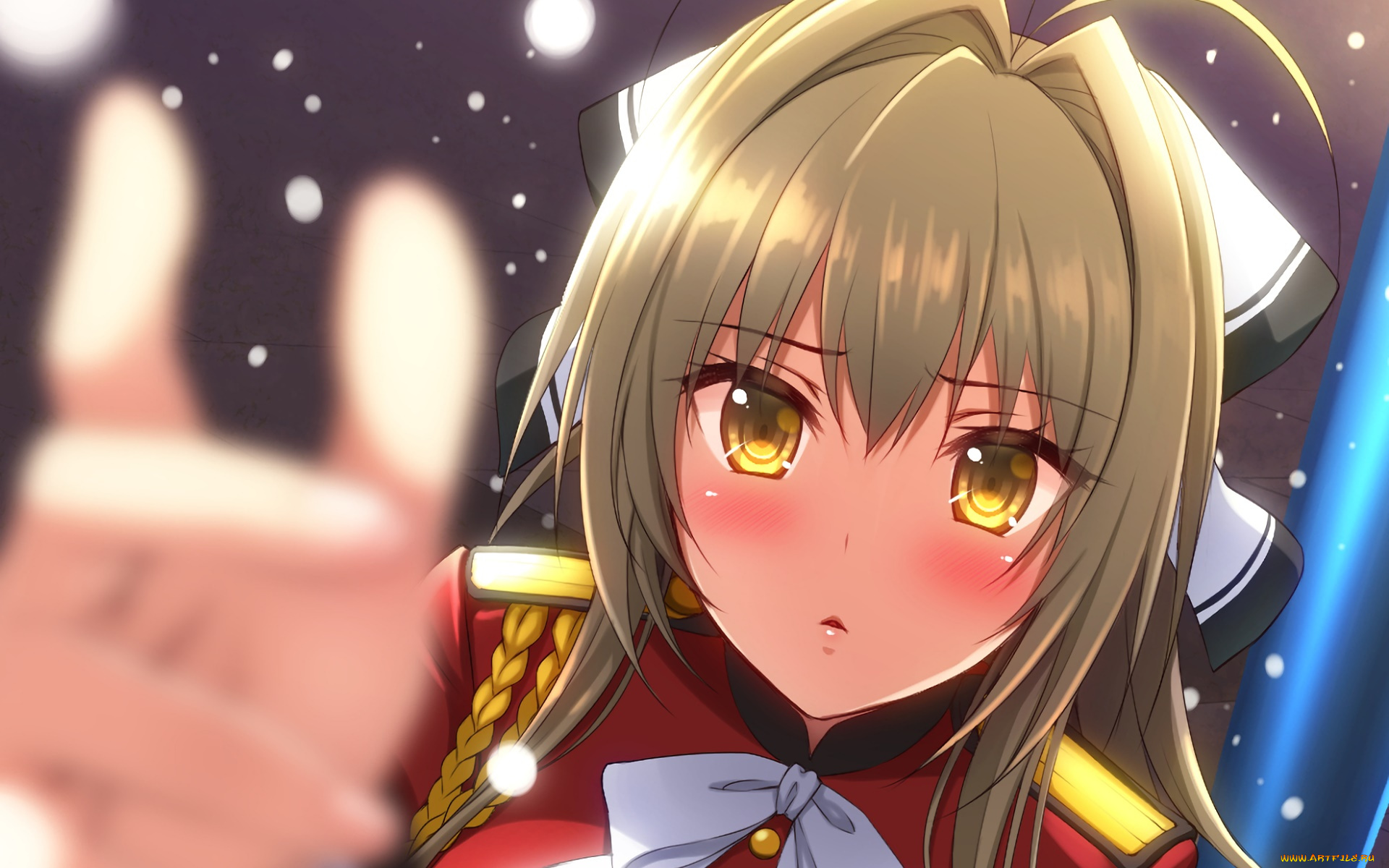 аниме, amagi, brilliant, park, фон, взгляд, девушка