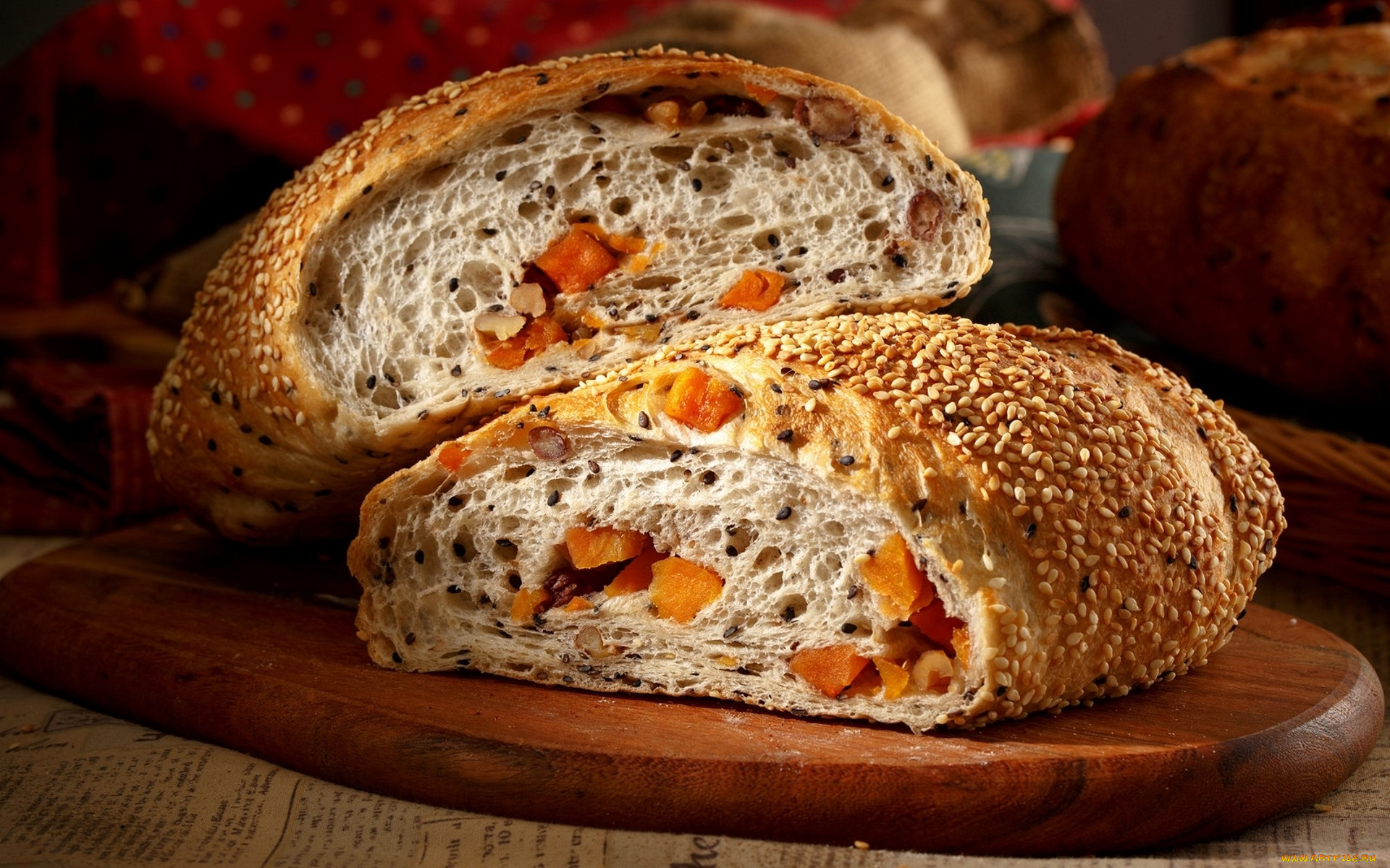еда, хлеб, , выпечка, кунжут, тыква, выпечка