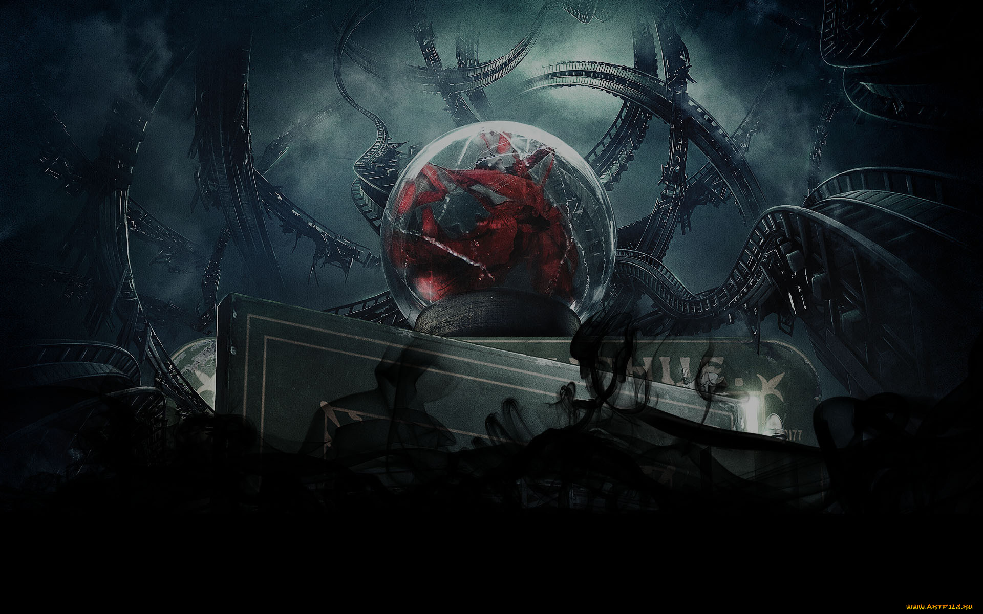 фэнтези, роботы, , киборги, , механизмы, шар