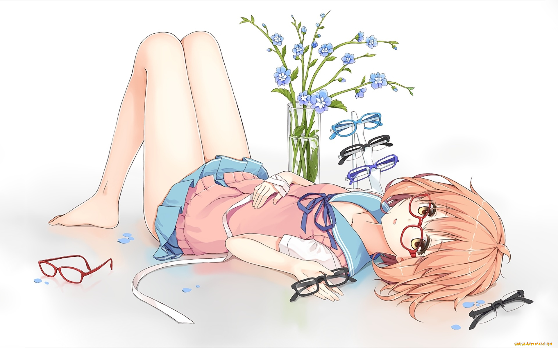 kyoukai, no, kanata, аниме, фон, девушка, взгляд