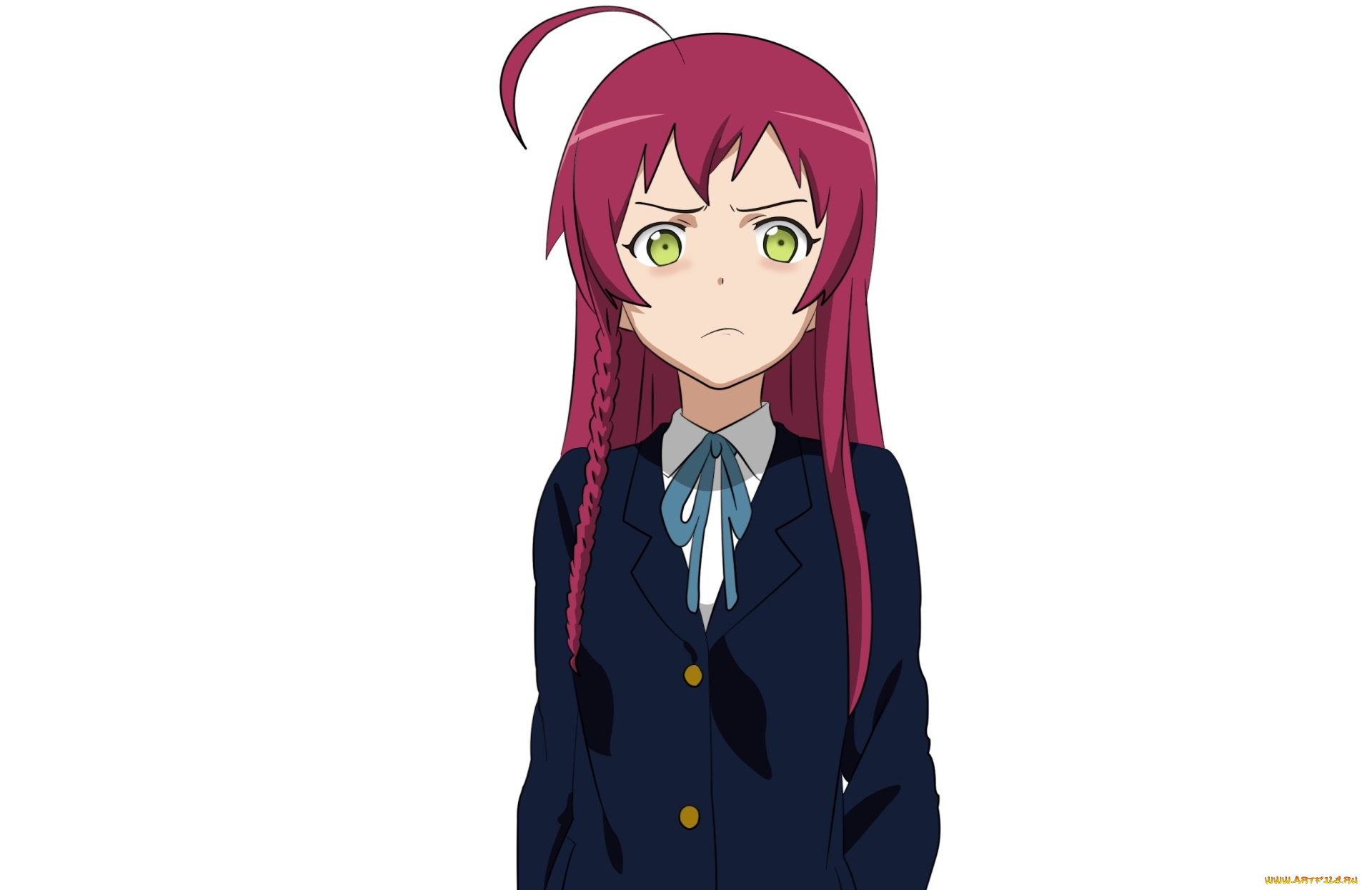 аниме, hataraku, maou-sama, девочка