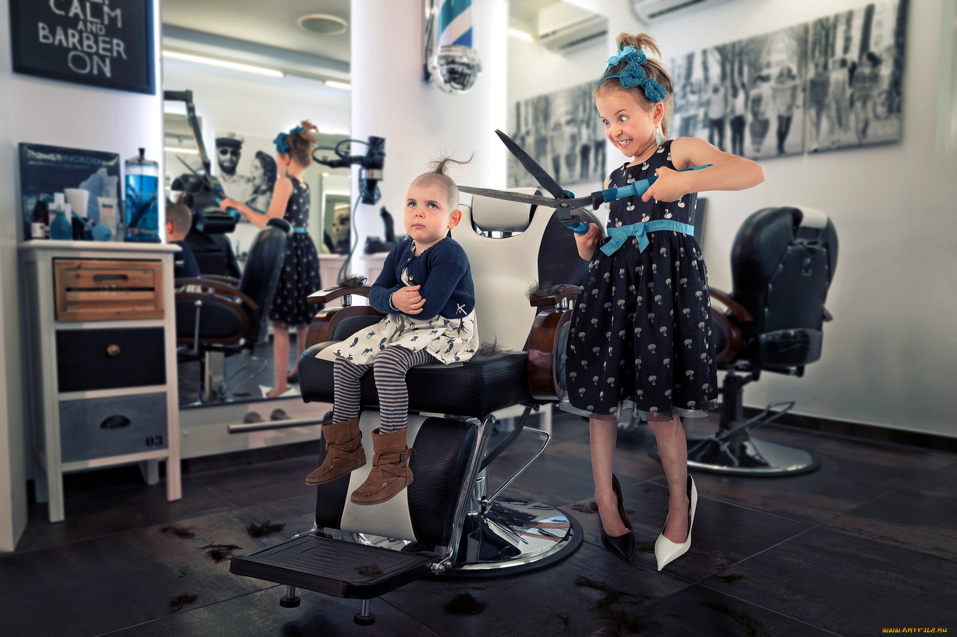 юмор, и, приколы, ножницы, парикмахерская, прическа