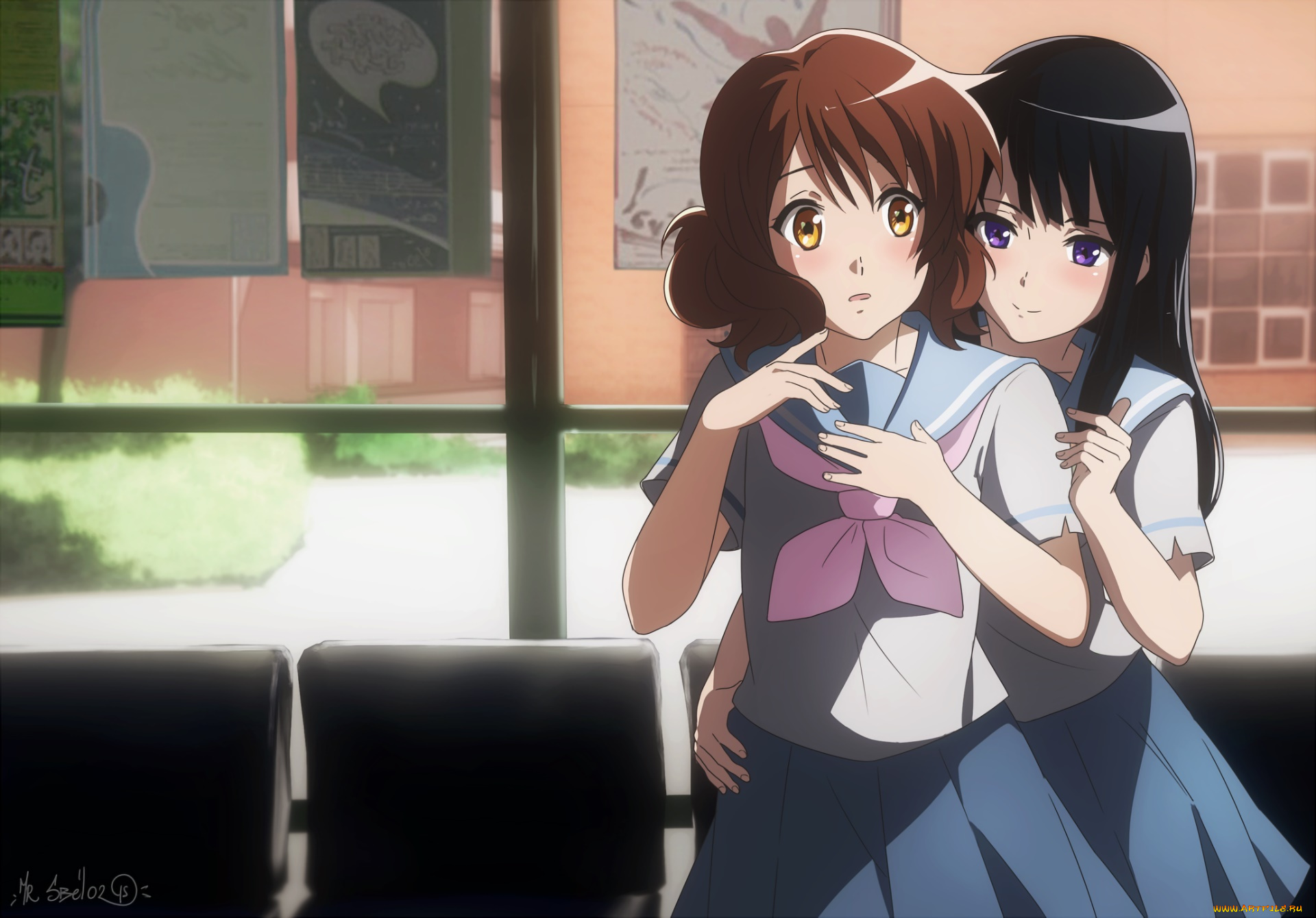 аниме, sound, horizon, фон, взгляд, девушки