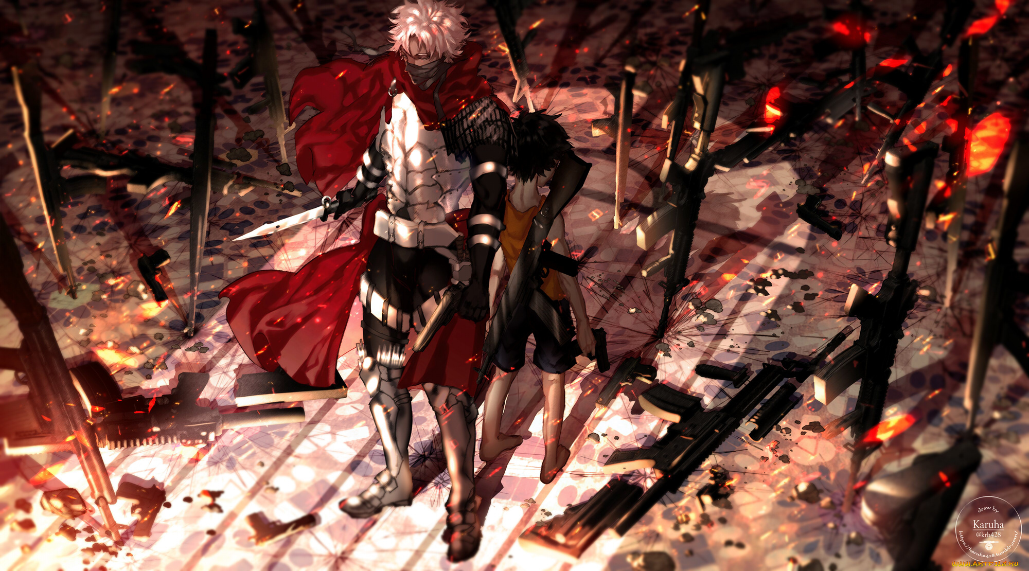 аниме, fate, stay, night, мальчик, слуга