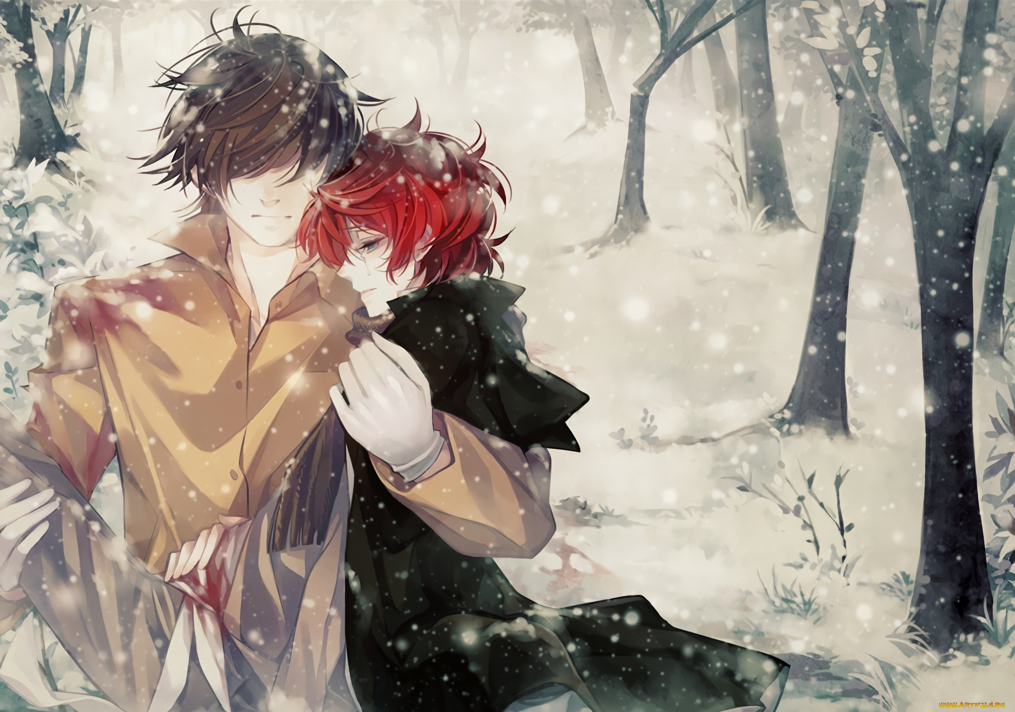 аниме, зима, , новый, год, , рождество, south, park, kyle, broflovski, eric, theodore, cartman