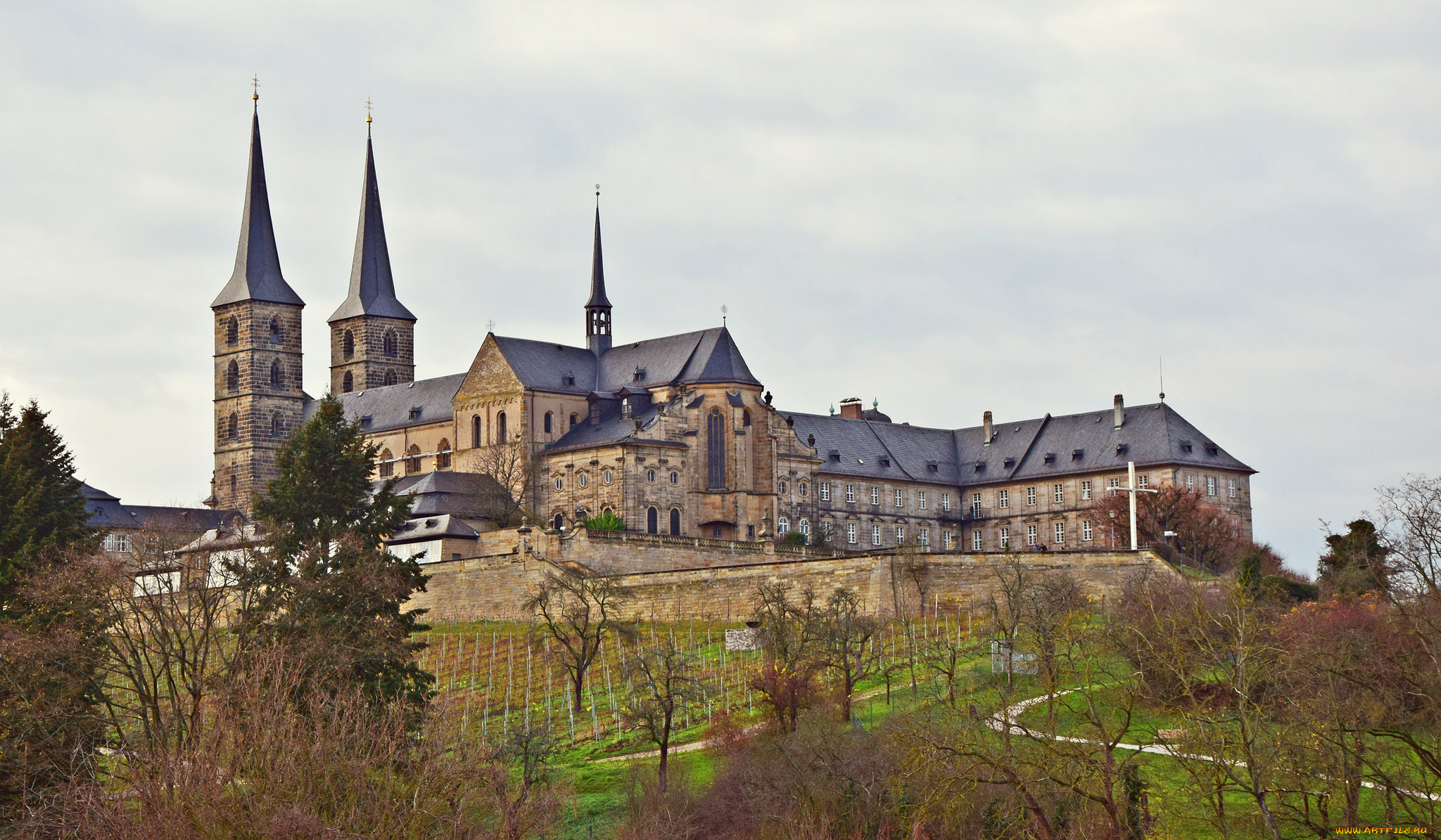 st, , michael`s, abbey, , bamberg, , germany, города, -, католические, соборы, , костелы, , аббатства, храм
