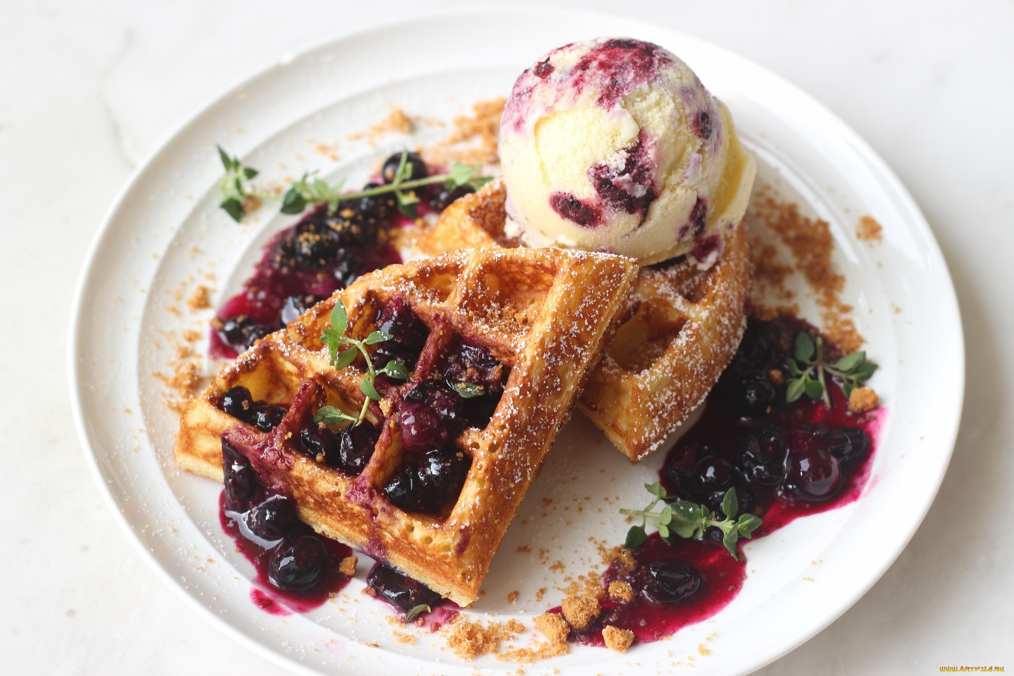 еда, блины, , оладьи, вафли, мороженое, джем, десерт