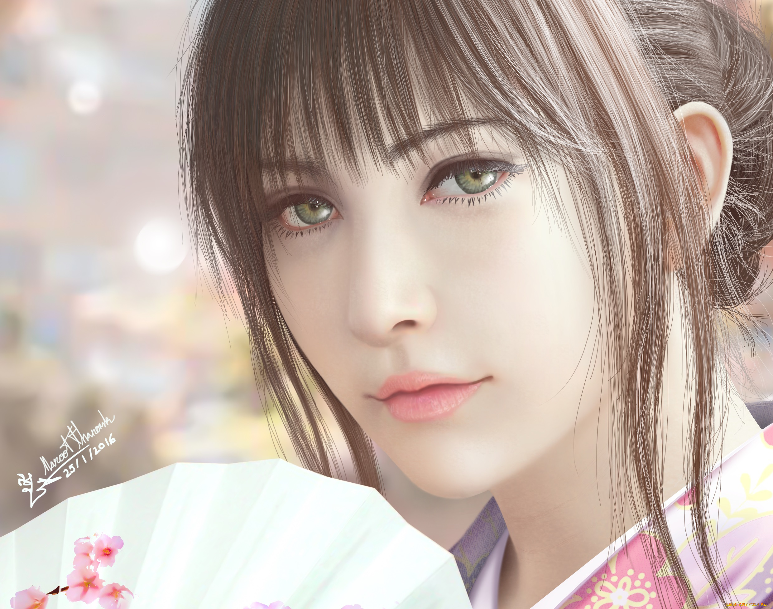 3д, графика, портрет, , portraits, взгляд, девушка