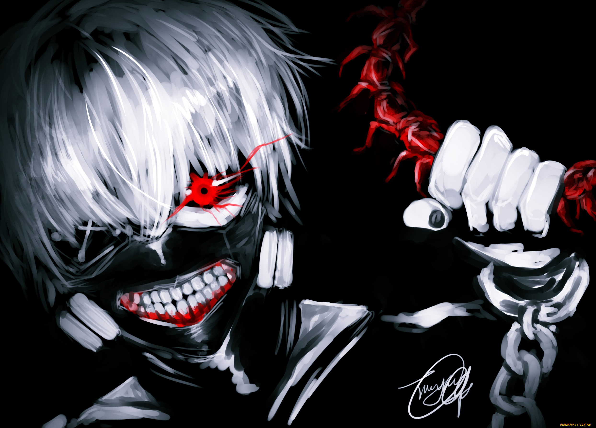 аниме, tokyo, ghoul, канеки, кен, токийский, гуль