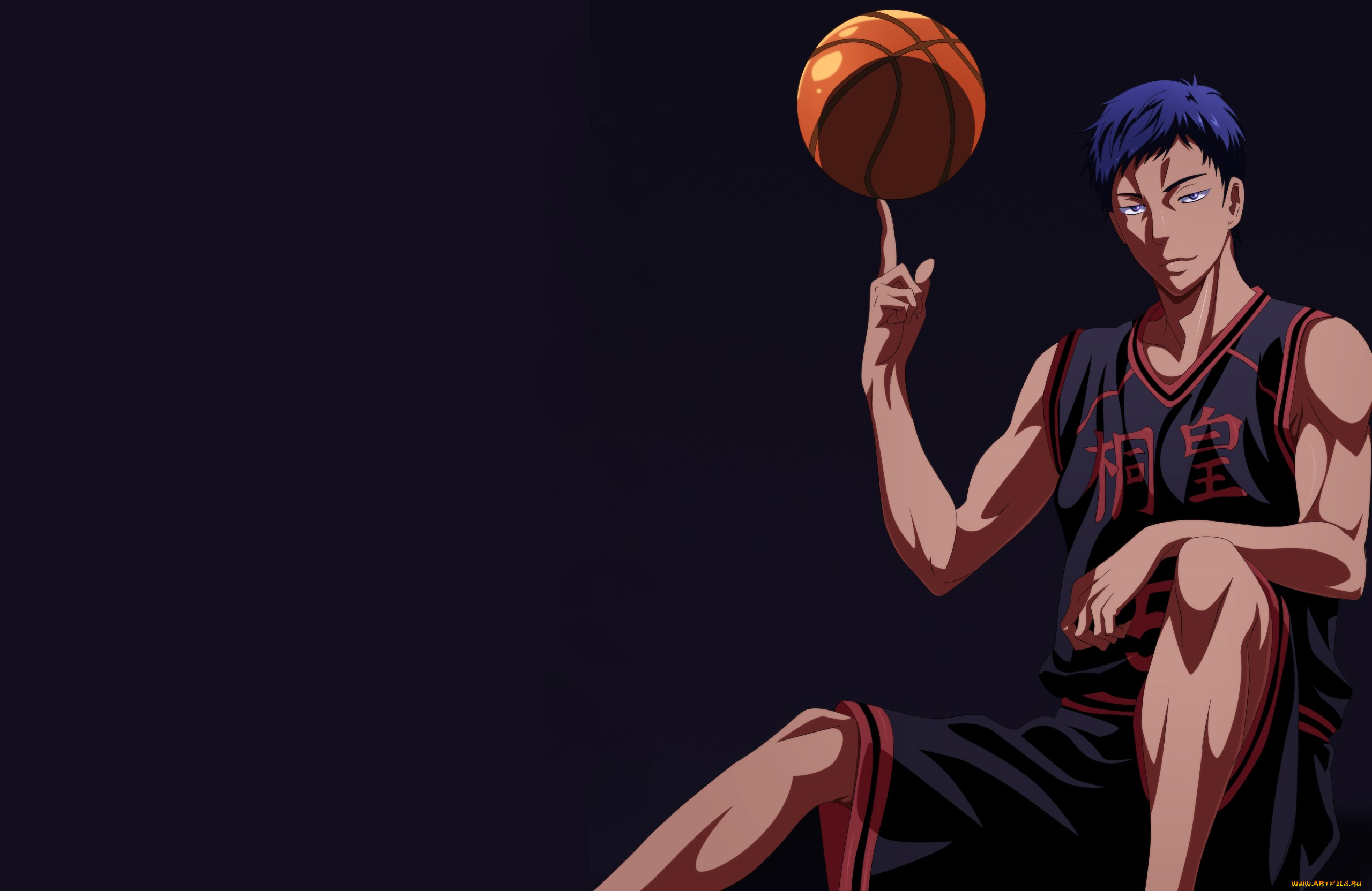 аниме, kuroko, no, baske, баскетбол, аомине, дайки, мяч