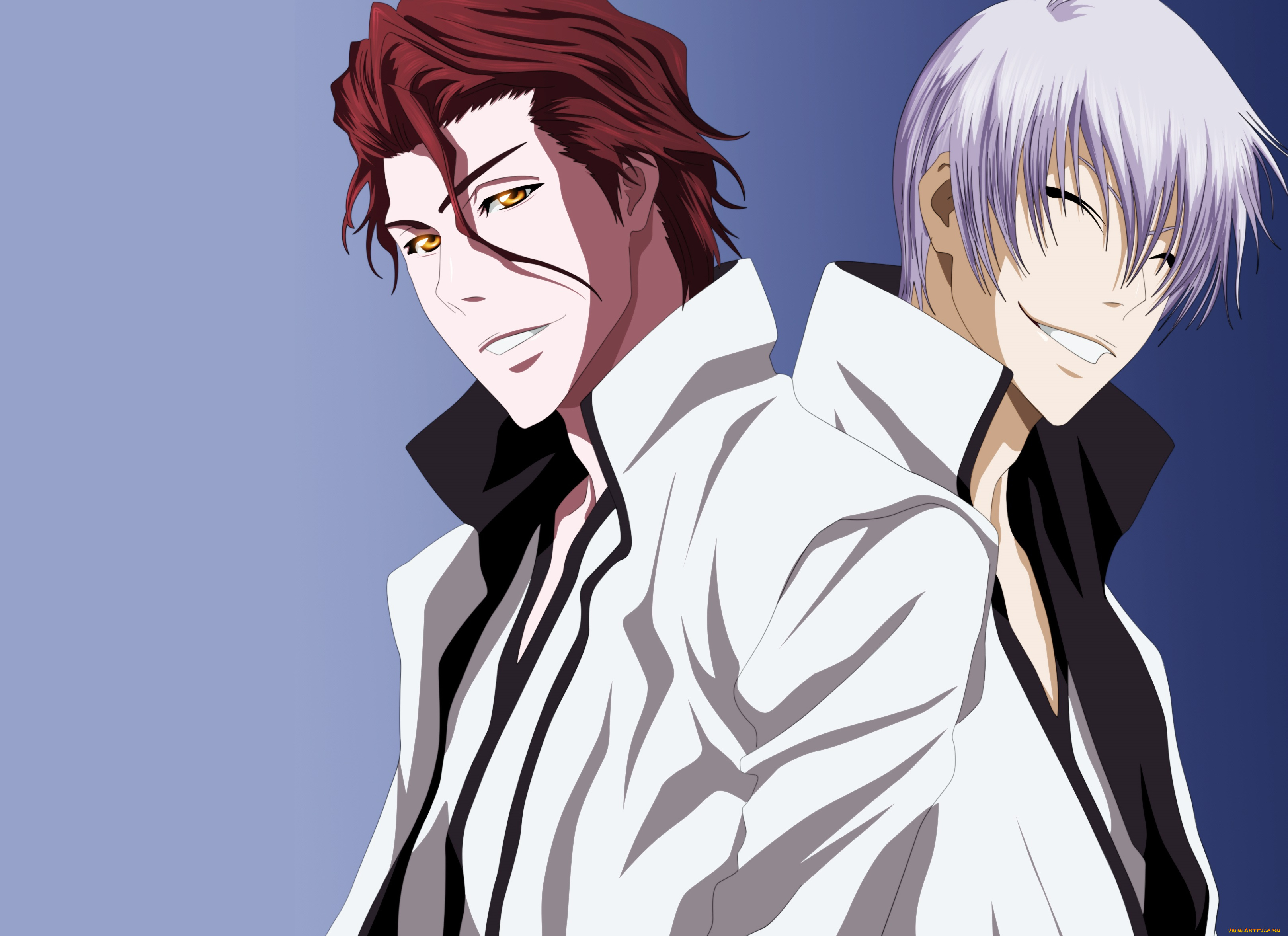 аниме, bleach, айзен, гин