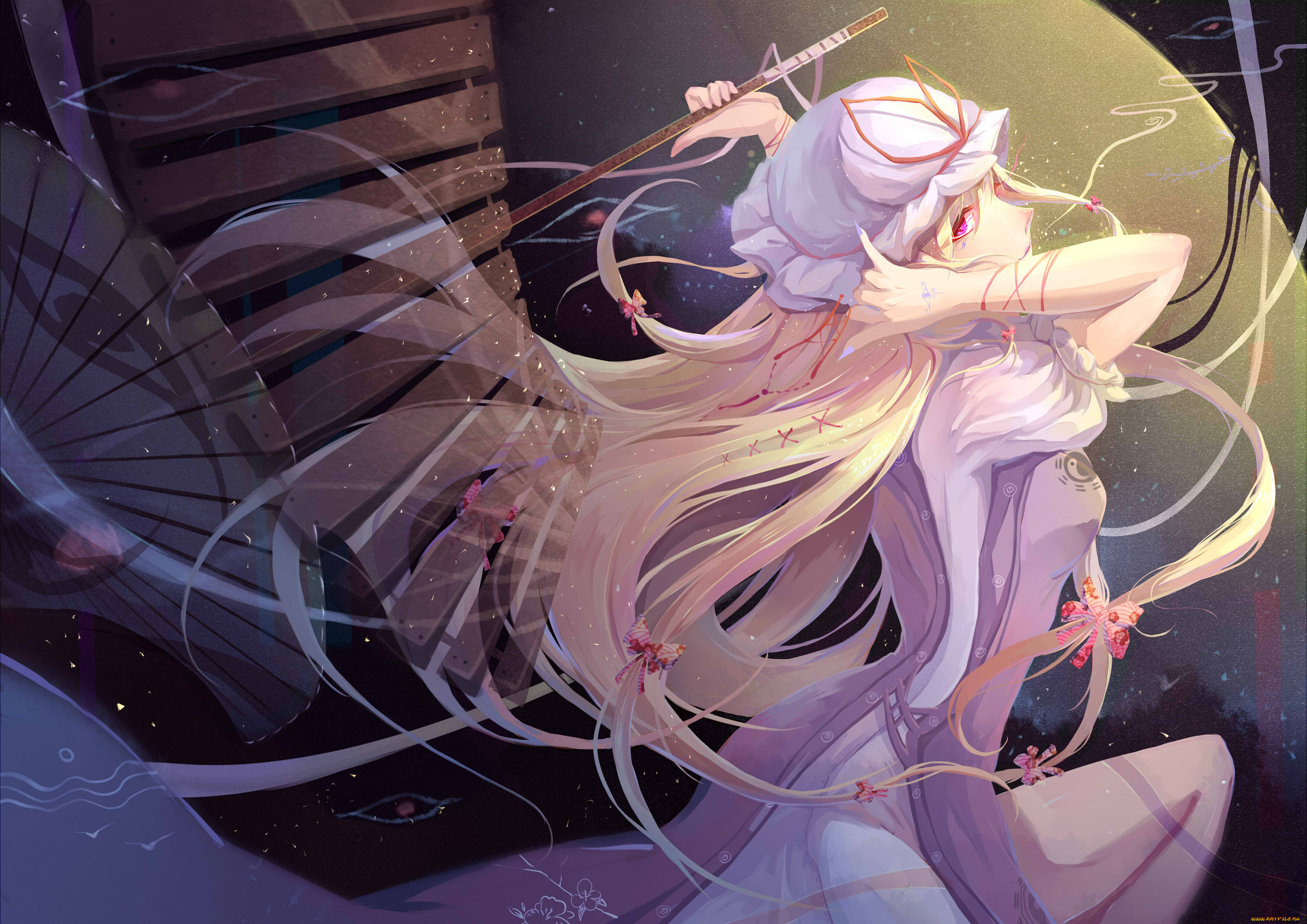 аниме, touhou, девушка