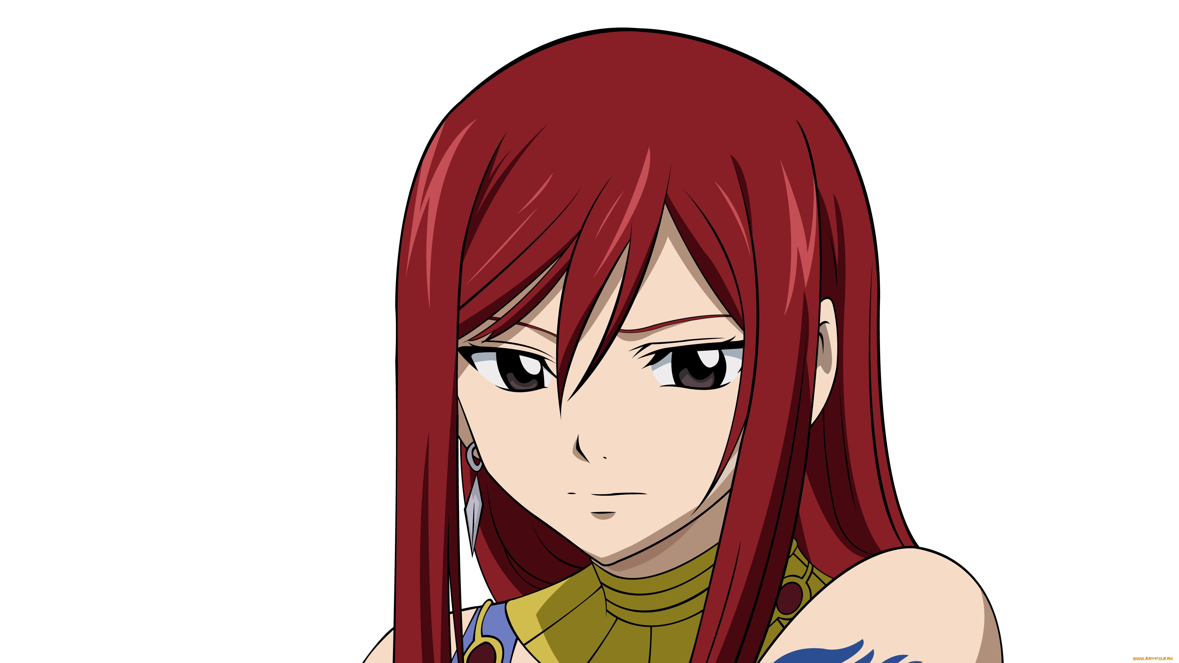 аниме, fairy, tail, взгляд, девушка, фон