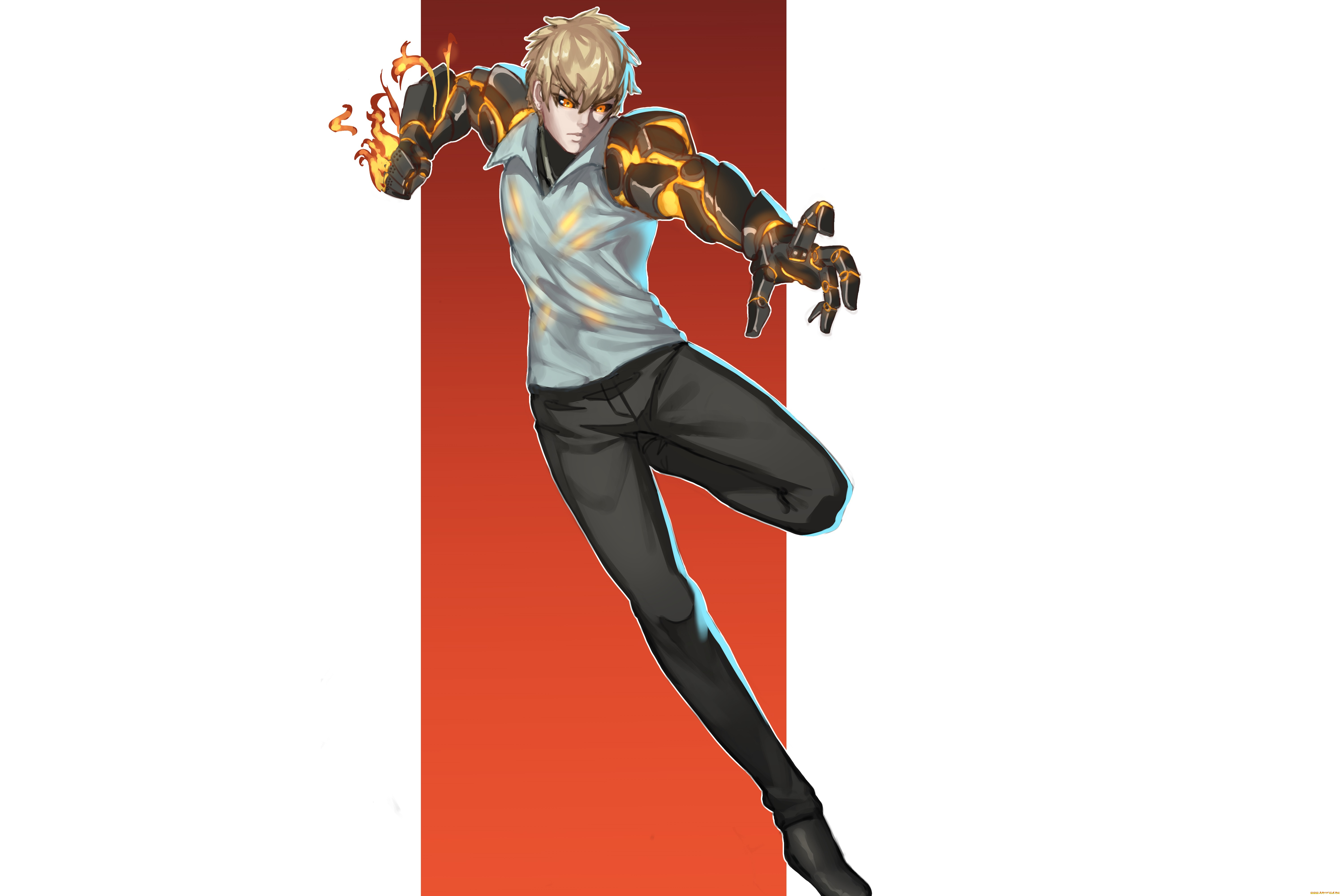 аниме, one, punch, man, генос