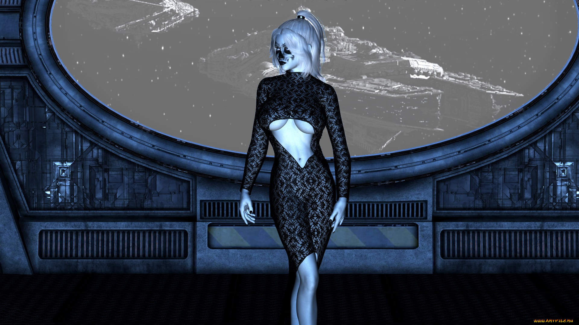 3д, графика, фантазия, , fantasy, взгляд, фон, девушка