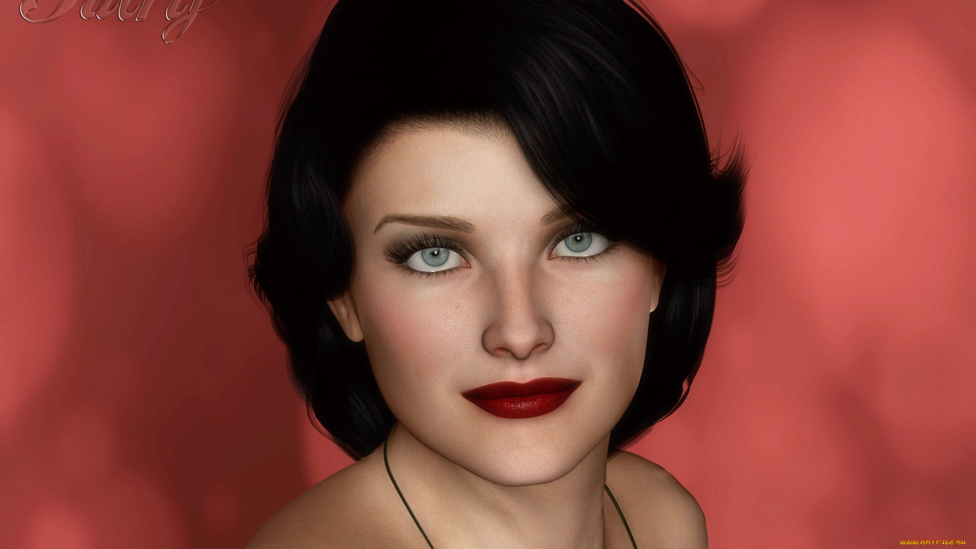 3д, графика, портрет, , portraits, взгляд, фон, девушка