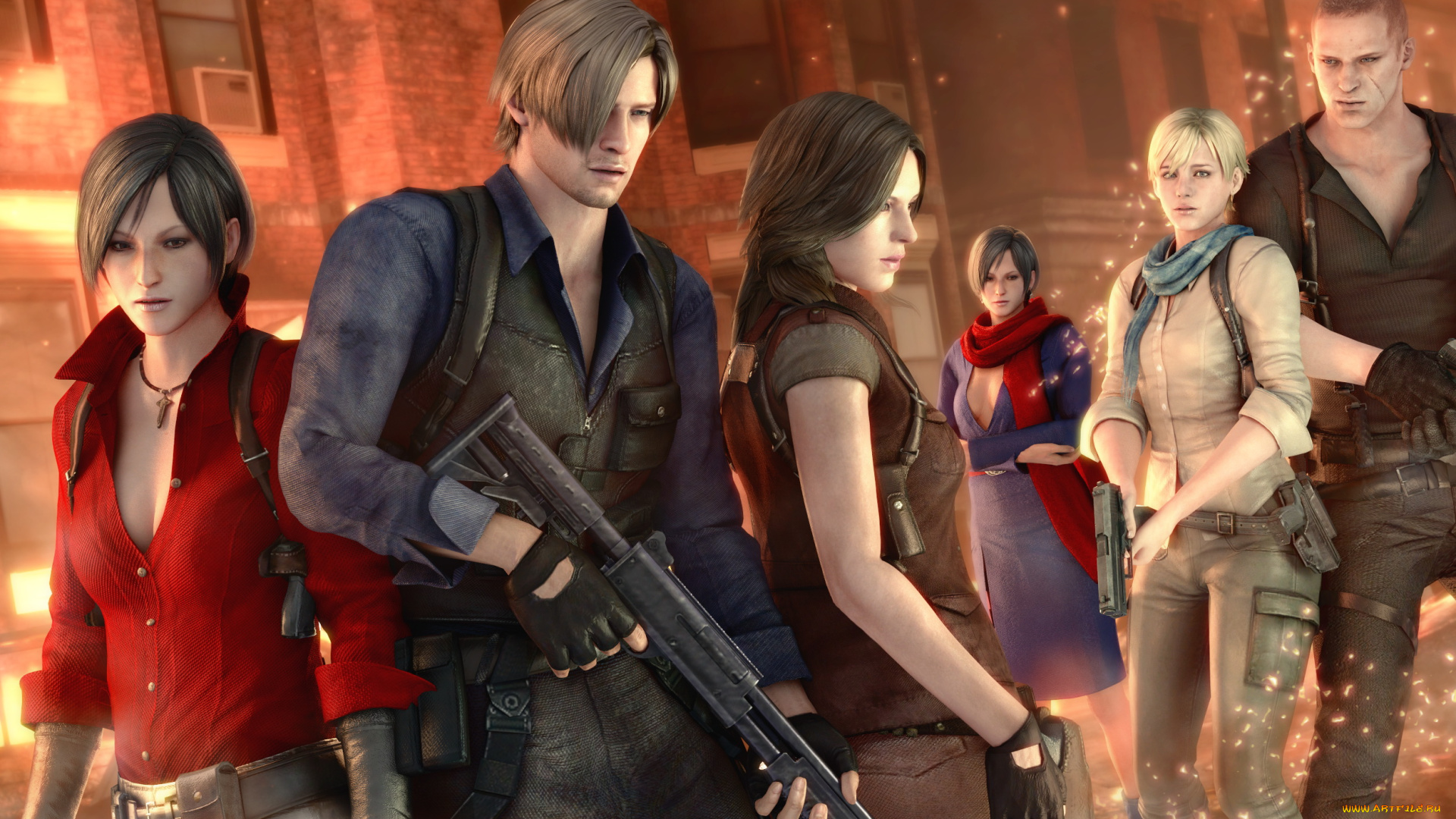 видео, игры, resident, evil, оружие, мужчины, девушки