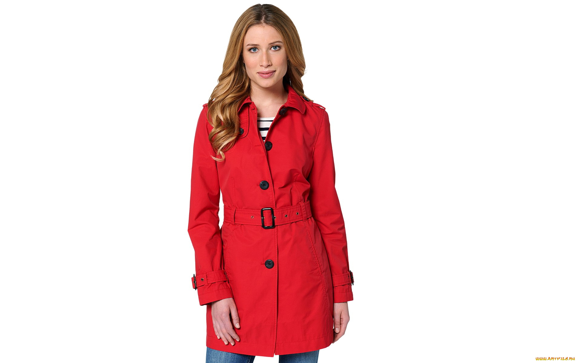 девушки, -unsort, , рыжеволосые, и, другие, модель, джинсы, плащ, улыбка, рыжая