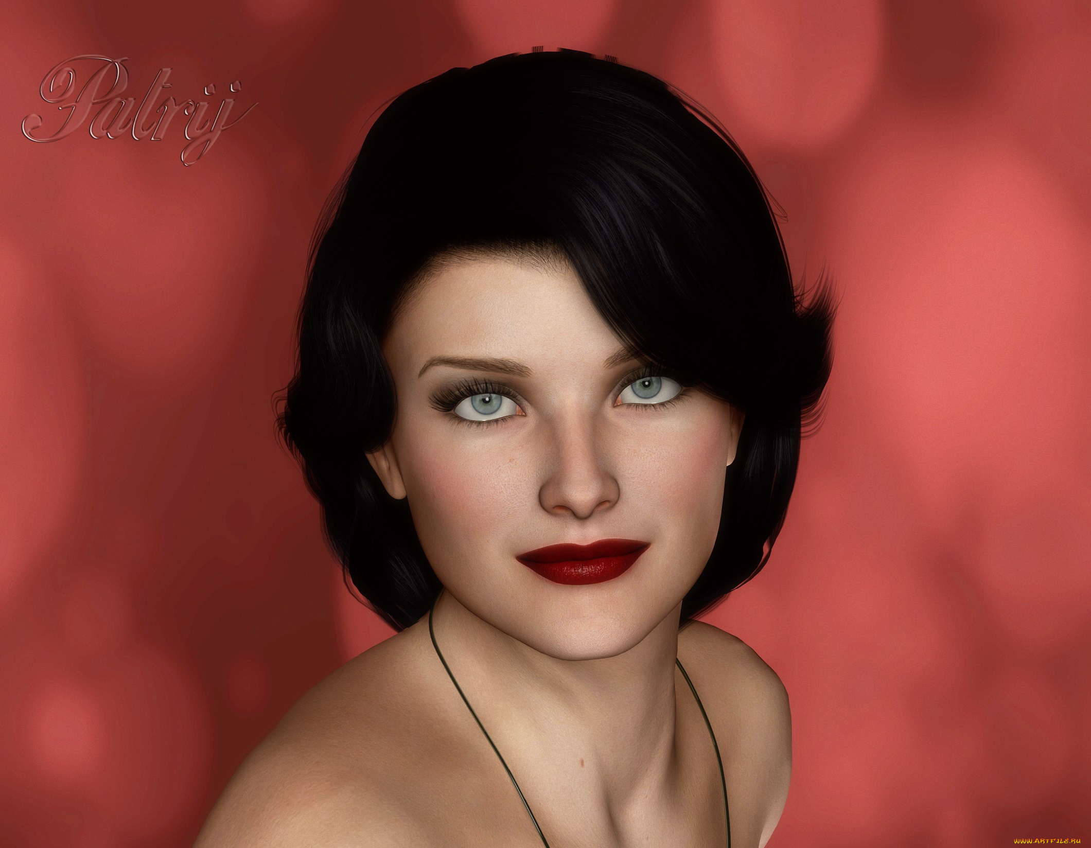 3д, графика, портрет, , portraits, взгляд, фон, девушка