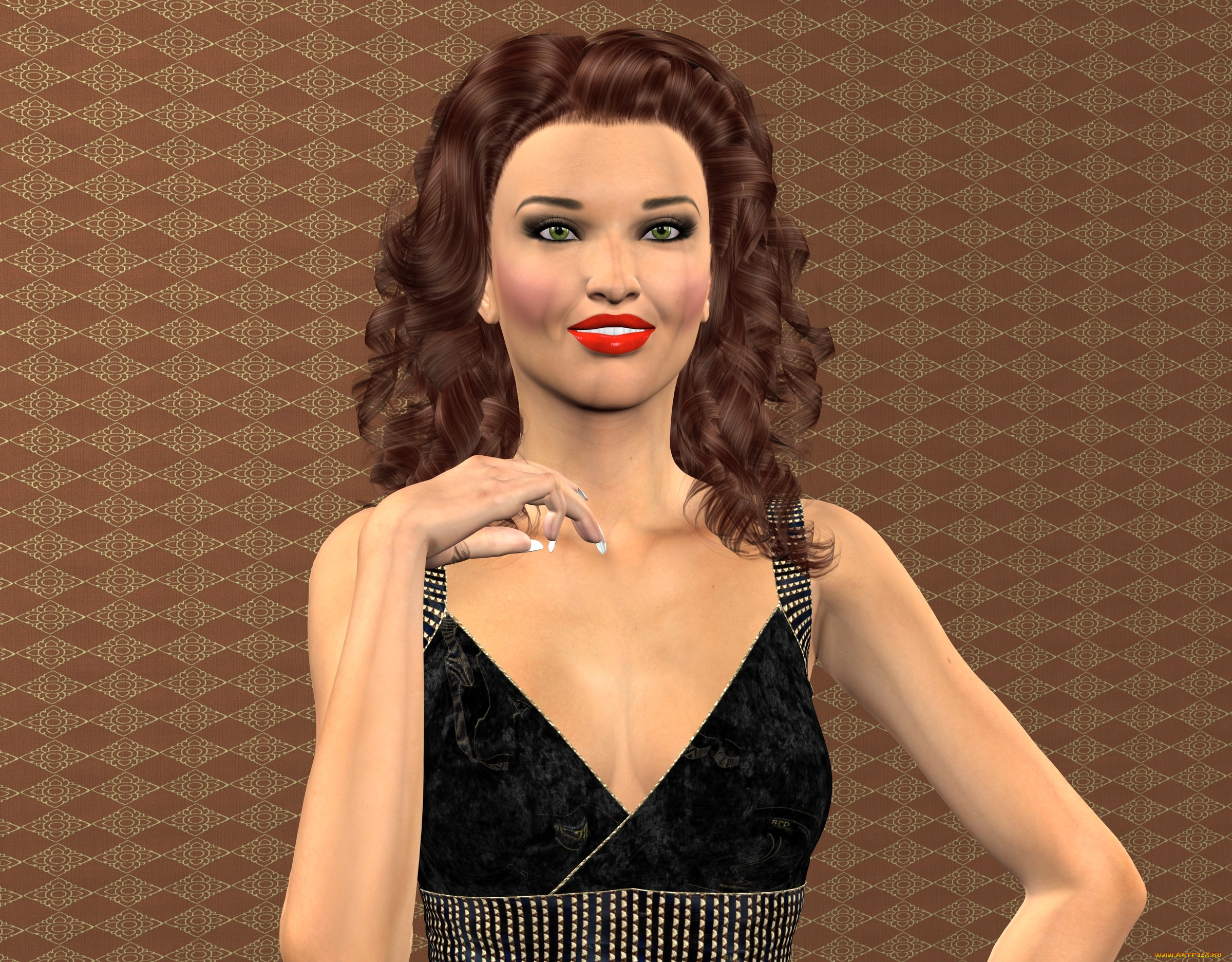 3д, графика, люди, , people, девушка, взгляд, фон