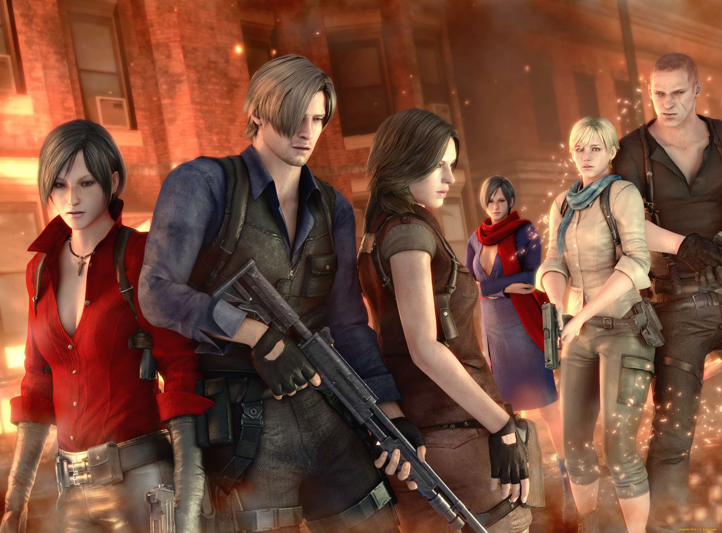 видео, игры, resident, evil, оружие, мужчины, девушки