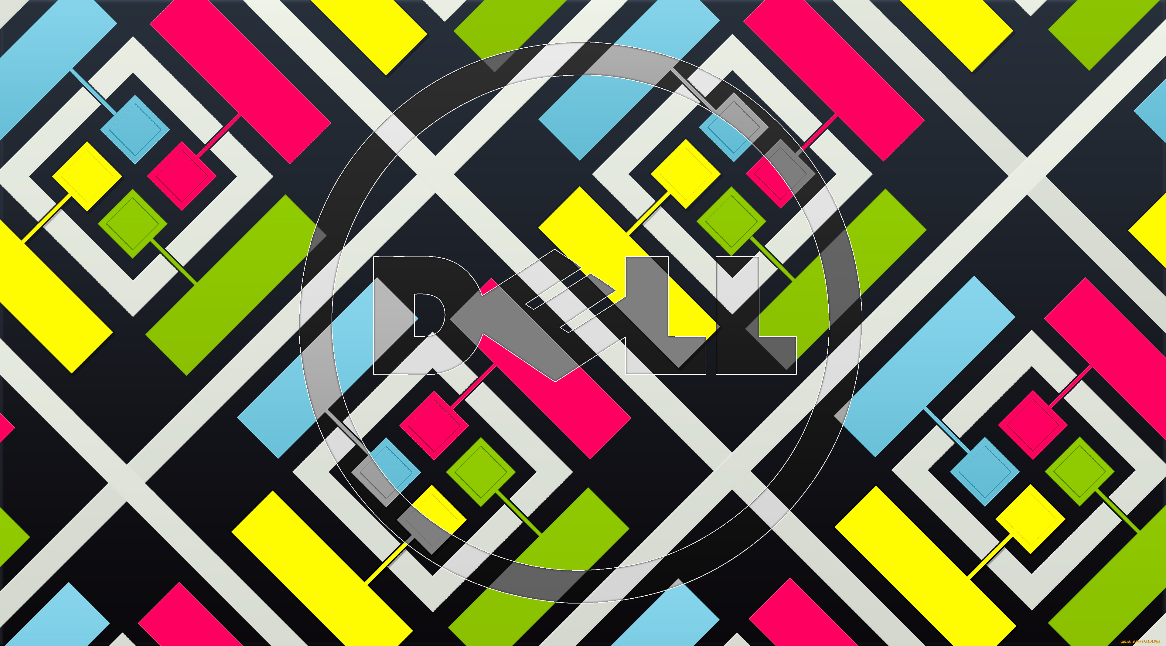 компьютеры, dell, логотип, фон