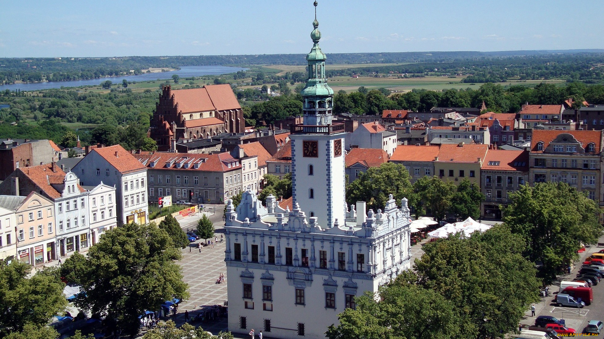 chemno, poland, города, -, панорамы, chemno, poland