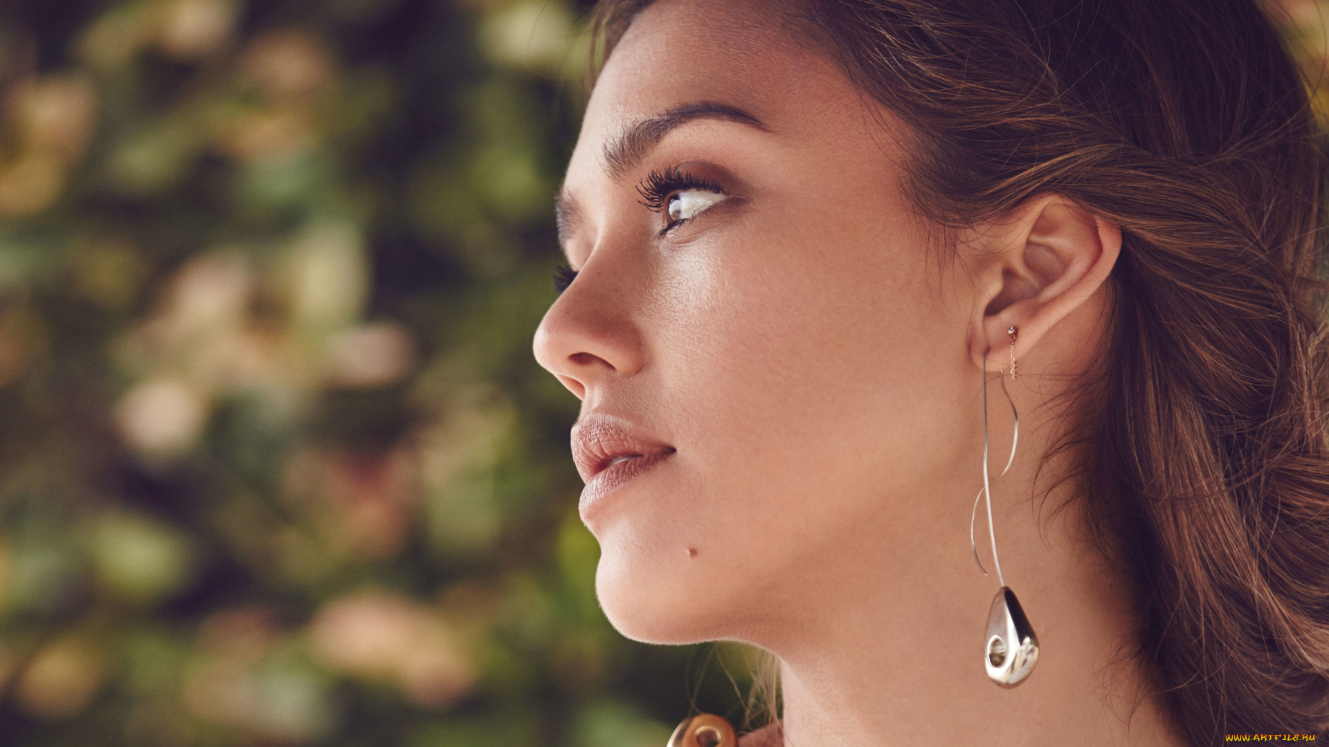 девушки, jessica, alba, лицо, актриса, джессика, альба, серьги