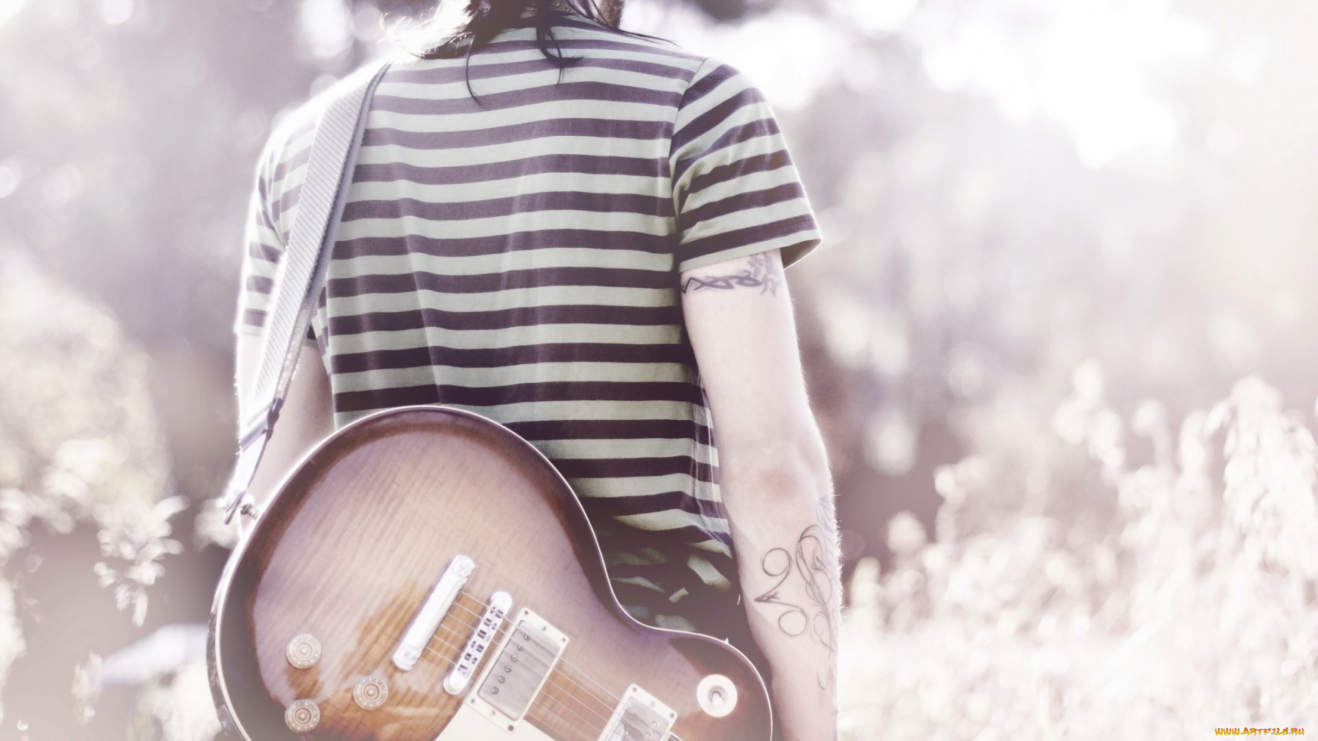 музыка, -музыкальные, инструменты, человек, гитара