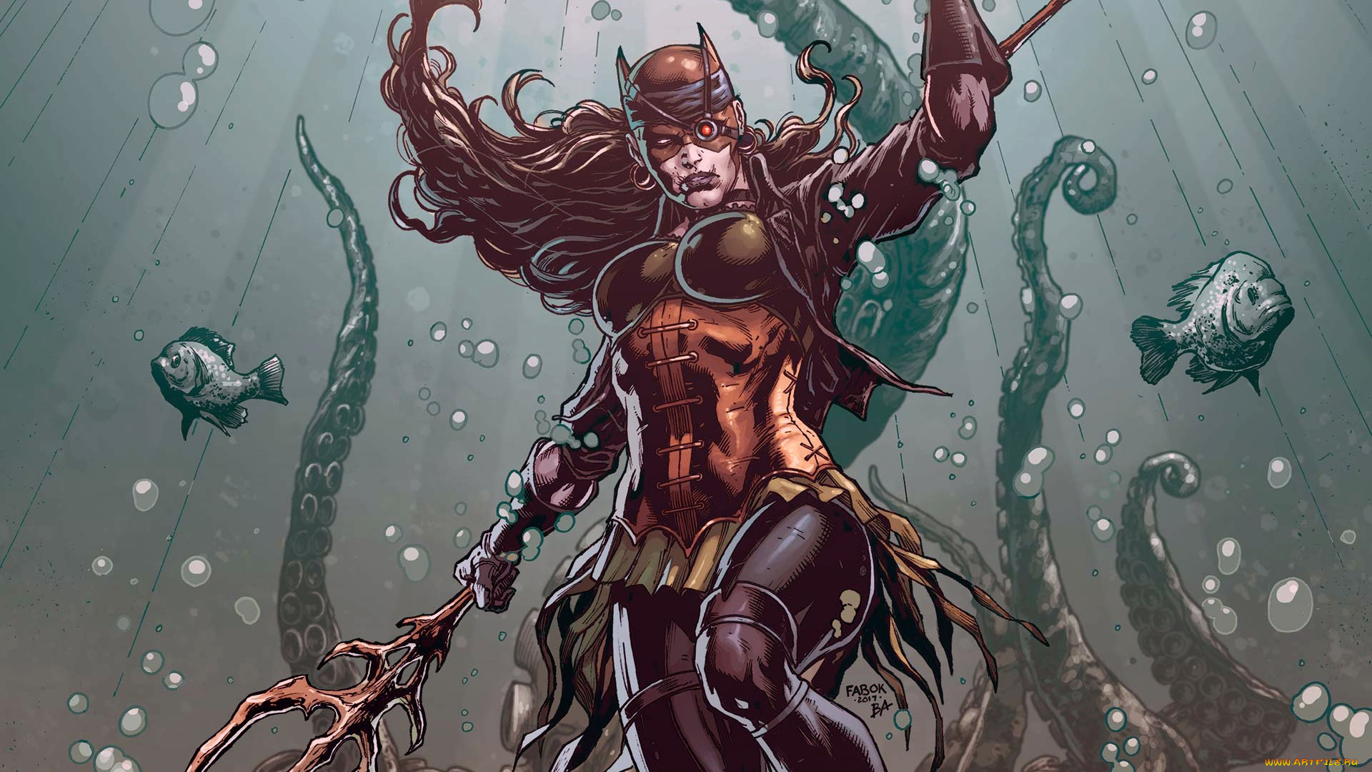 рисованное, комиксы, девушка