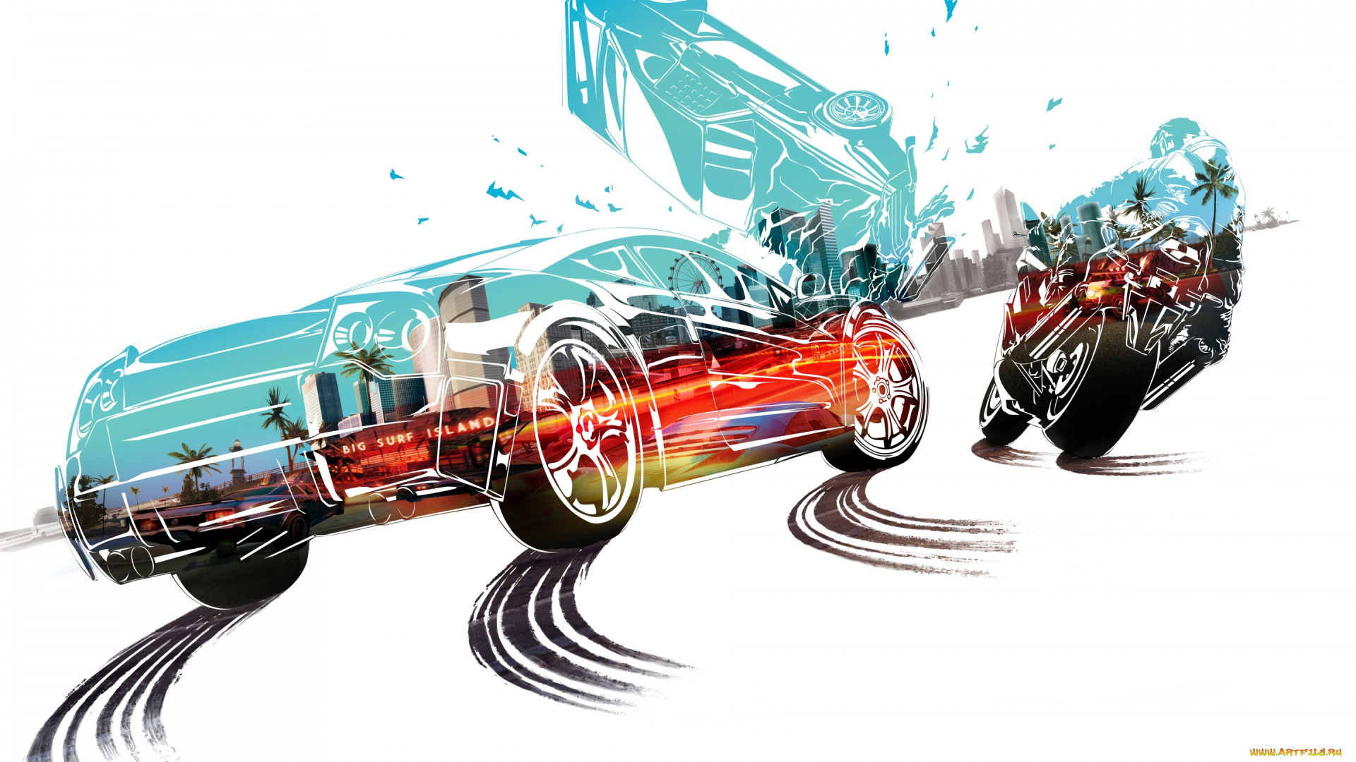 видео, игры, burnout, paradise, criterion, games, remastered, burnout, paradise, electronic, arts, city