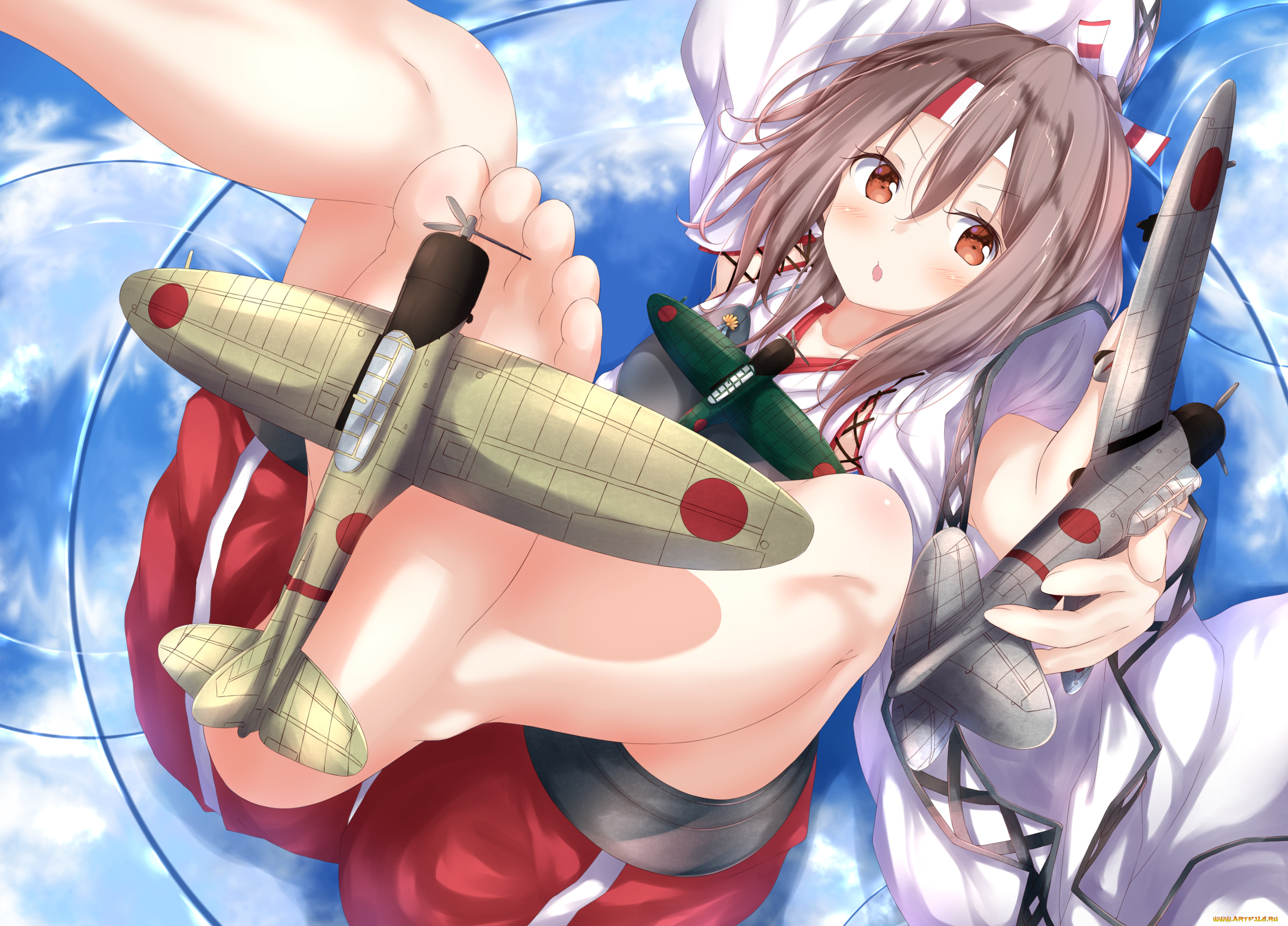 аниме, kantai, collection, фон, взгляд, девушка