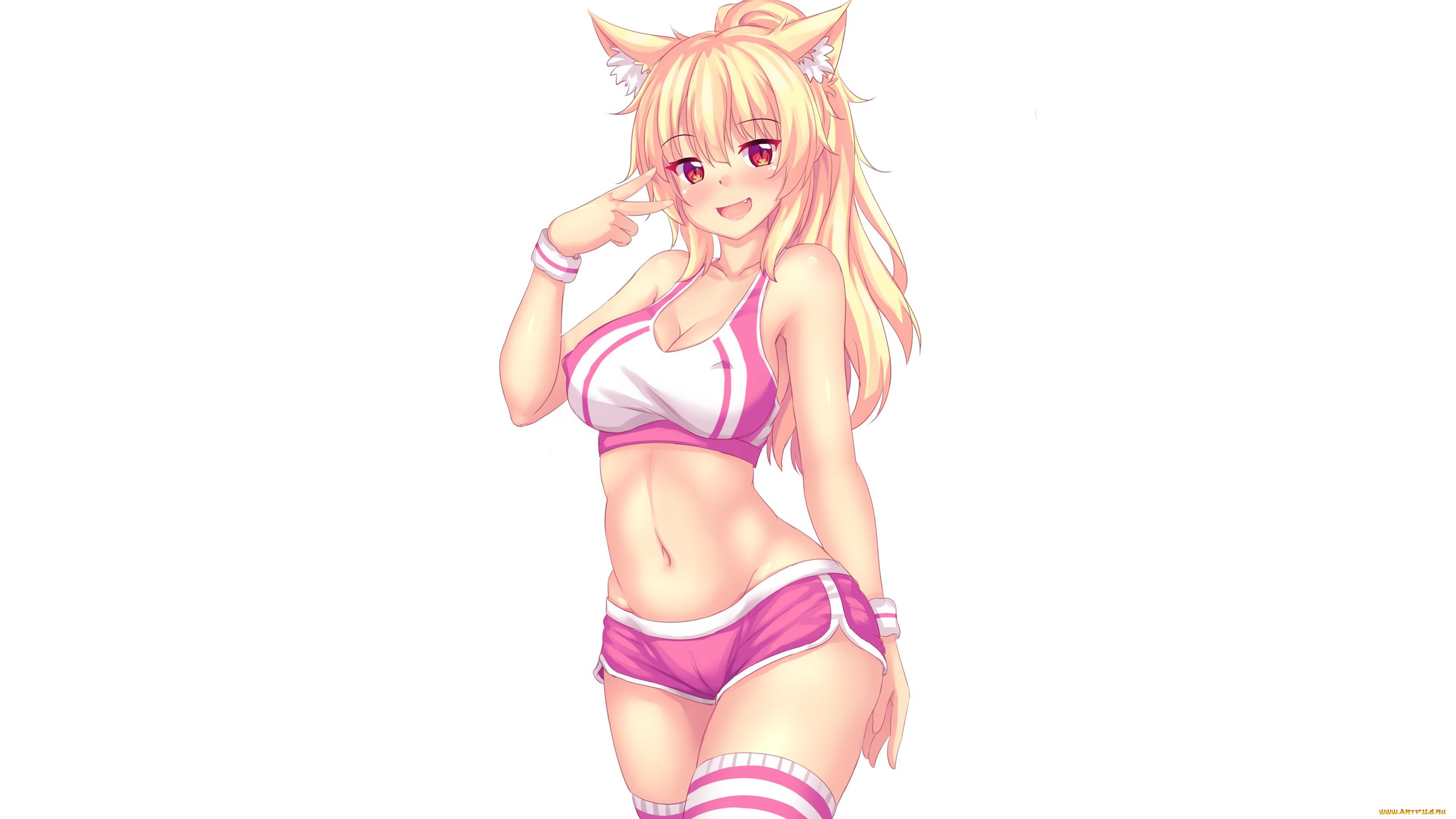 аниме, животные, , существа, фон, взгляд, девушка