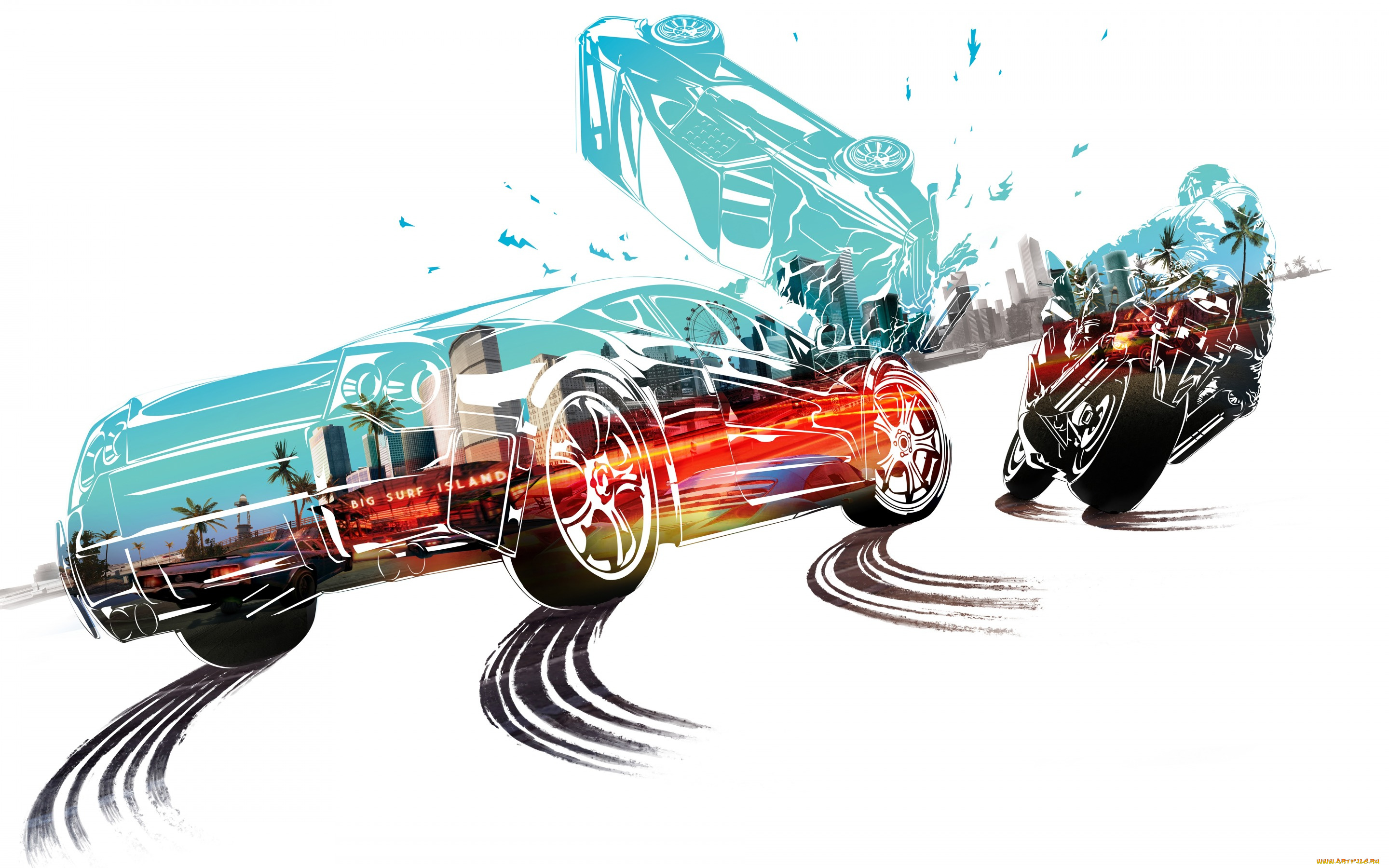 видео, игры, burnout, paradise, criterion, games, remastered, burnout, paradise, electronic, arts, city